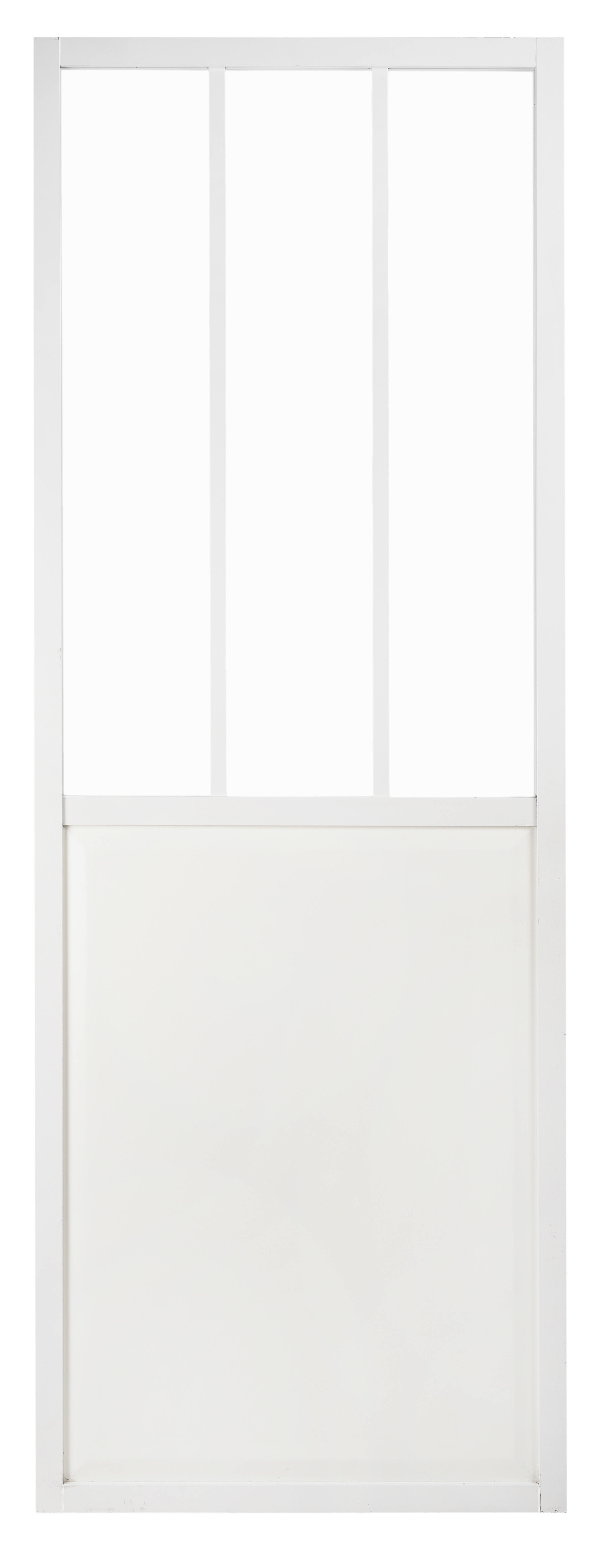 Conjunto puerta corredera Atelier blanco 73 cm guía Leroy Merlin