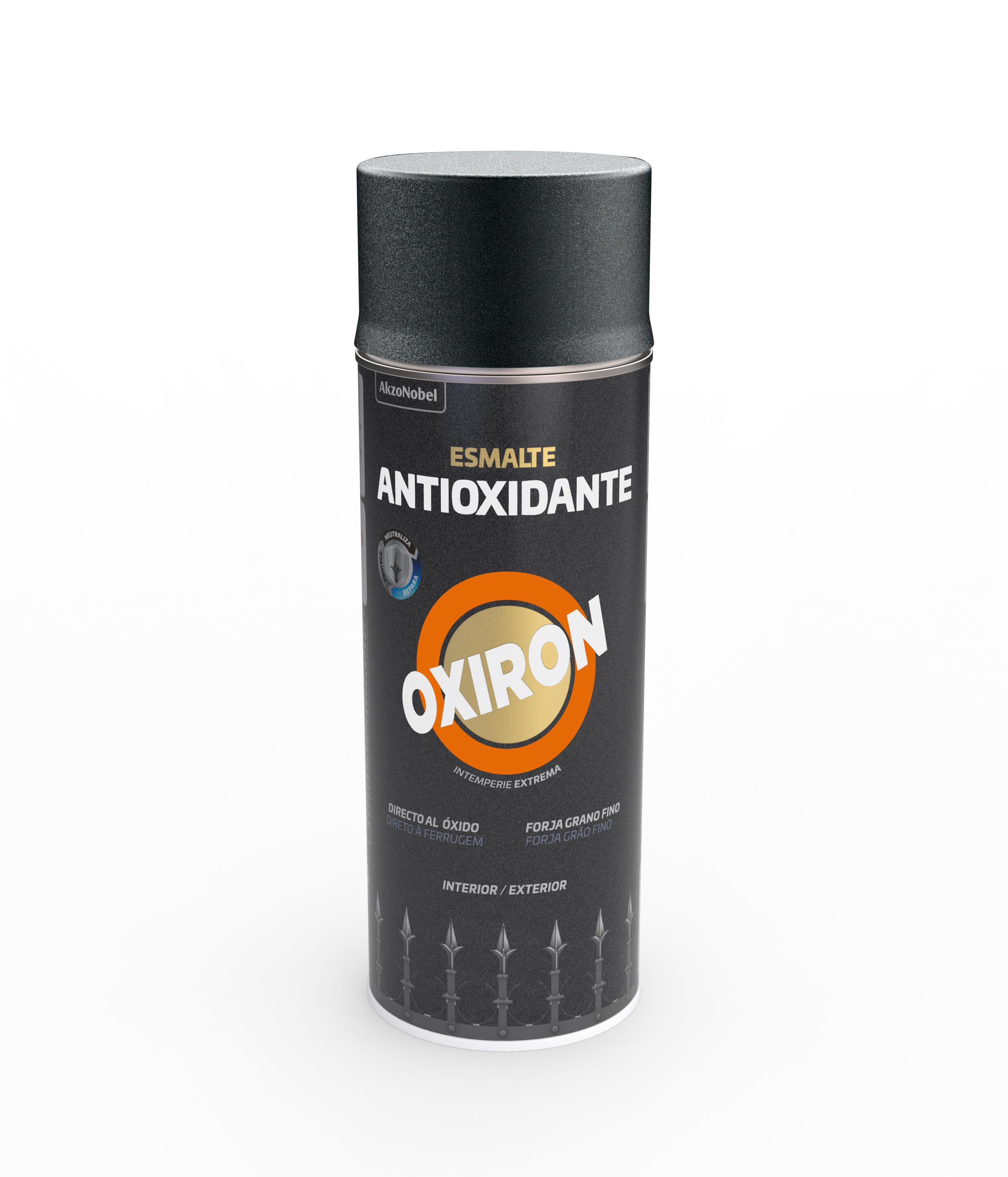 Spray OXIRON Pavonado 400ml Gris Acero Leroy Merlin