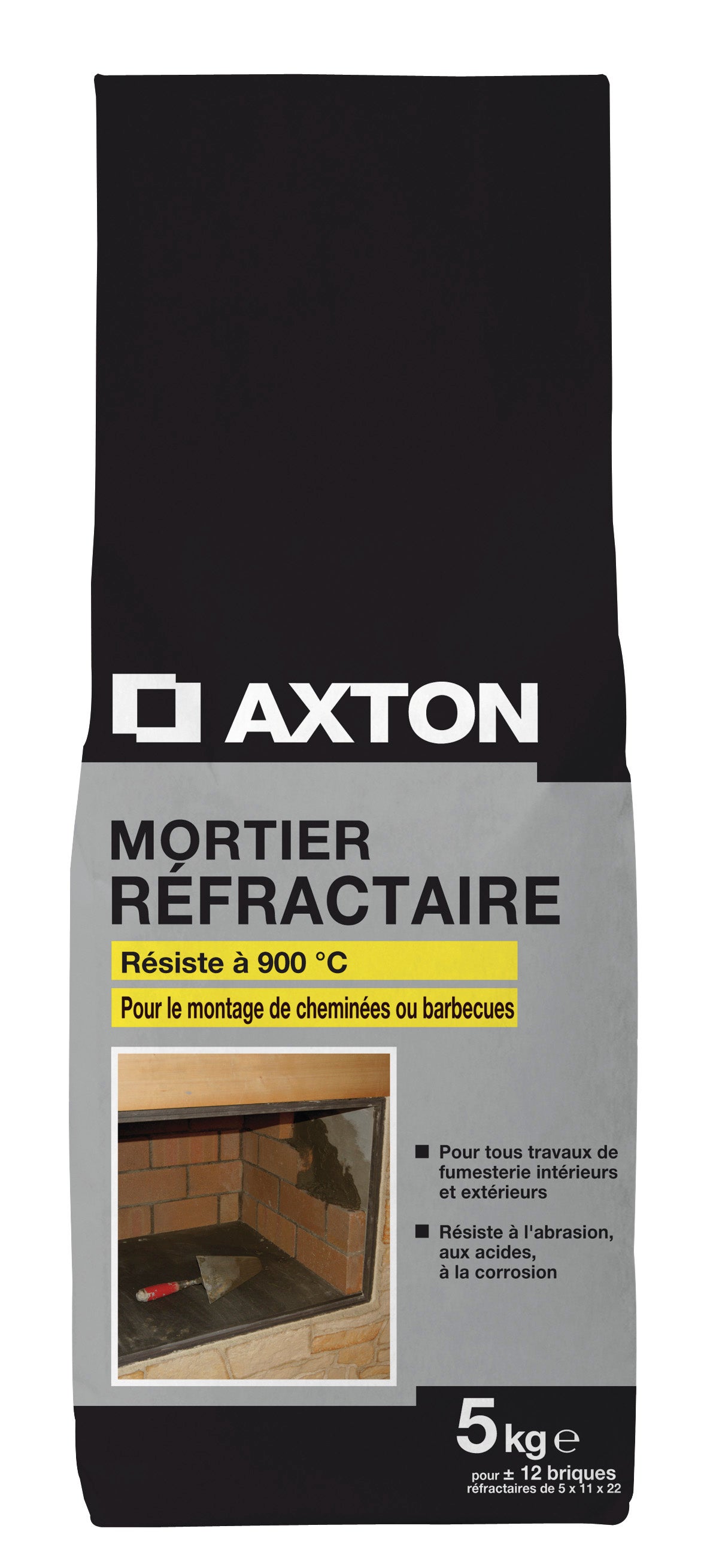 Mortier R Fractaire Prise Rapide Gris Axton Kg Leroy Merlin