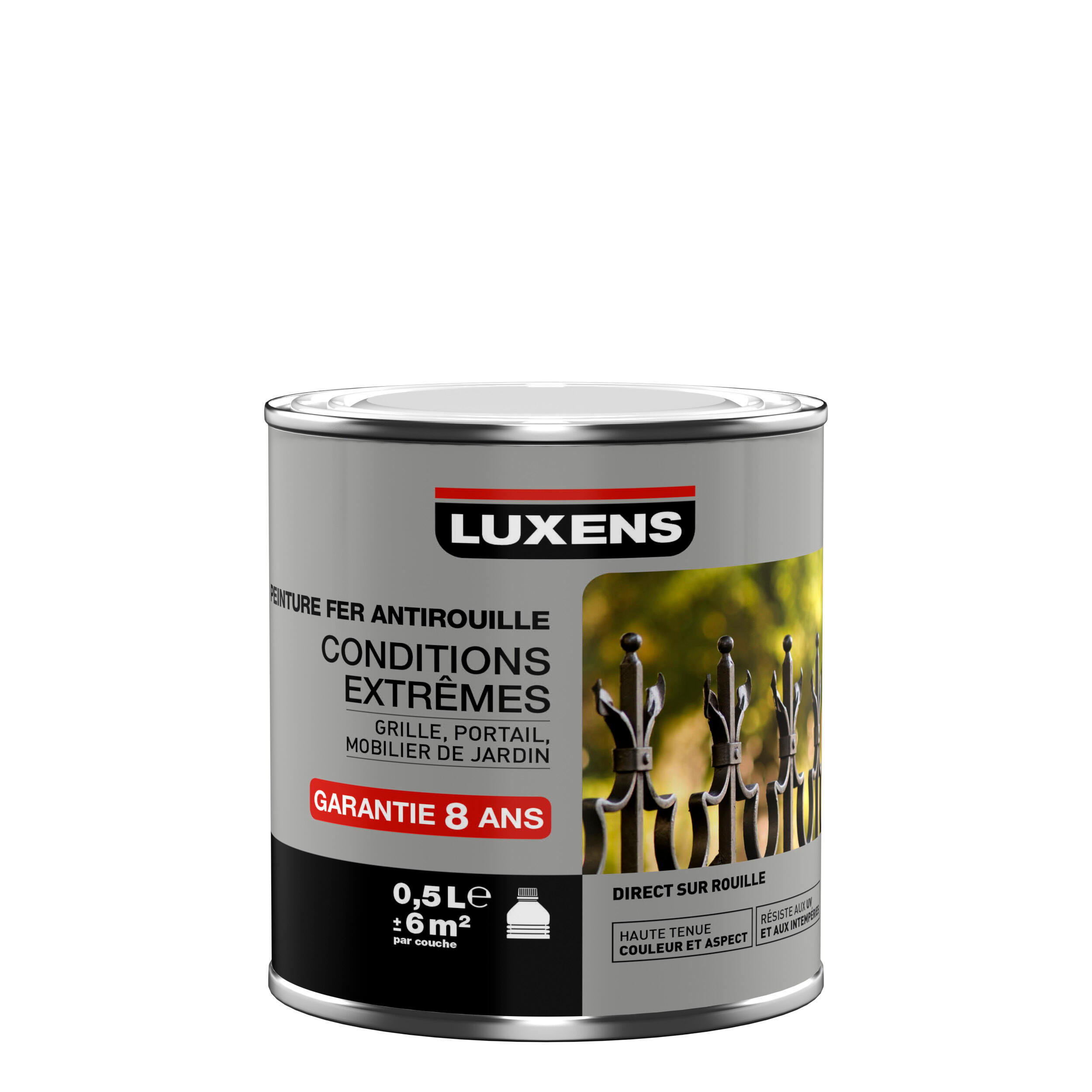 Peinture fer extérieur Antirouille LUXENS gris galet n3 0 5 l