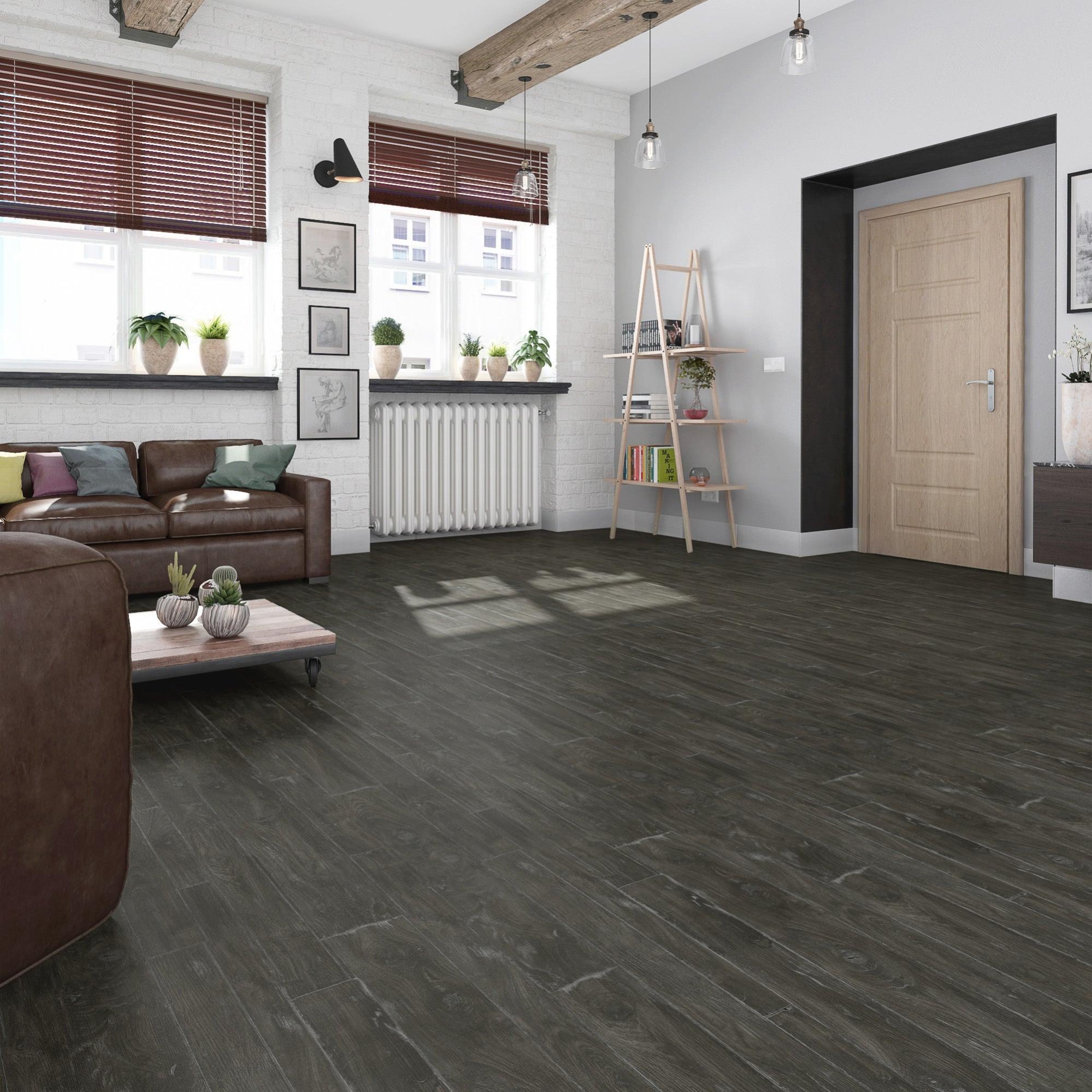 Sol Pvc Gerflor Effet Parquet Marron Bruges Dark Marron L M Leroy