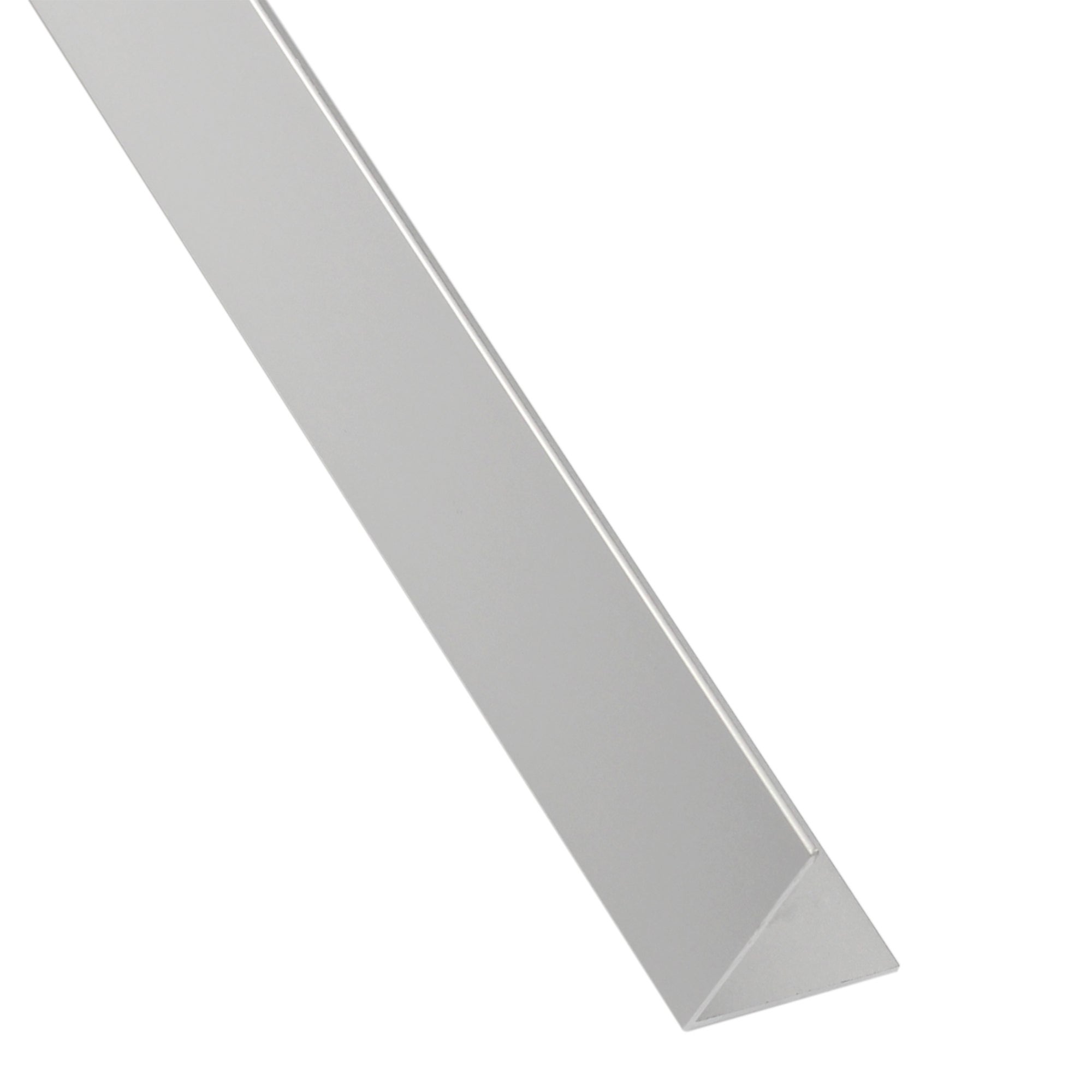 Cornière lisse aluminium anodisé gris brillant STANDERS H 16 x l 16 x