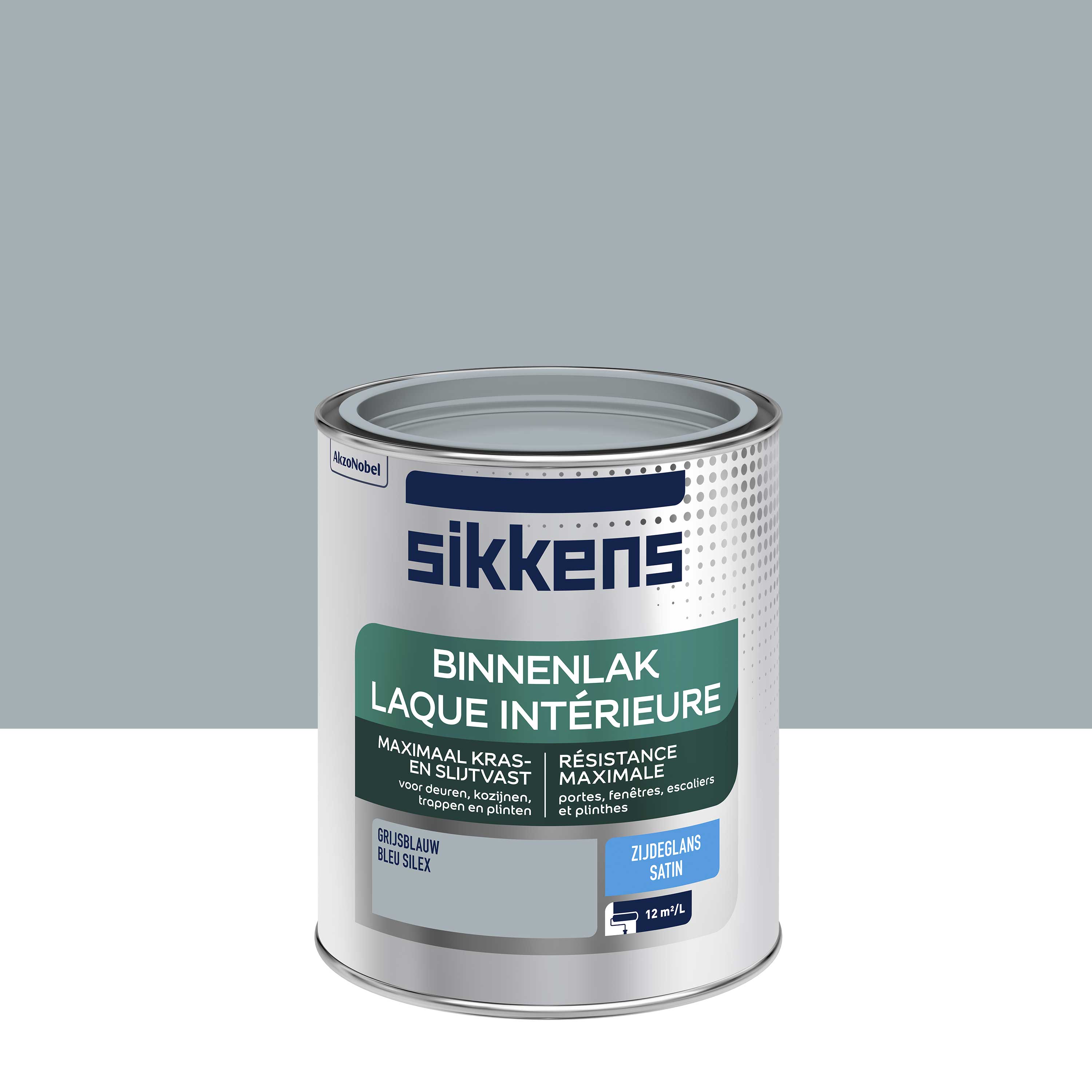 Peinture boiserie bleu silex satin SIKKENS Laque intérieure 0 75l