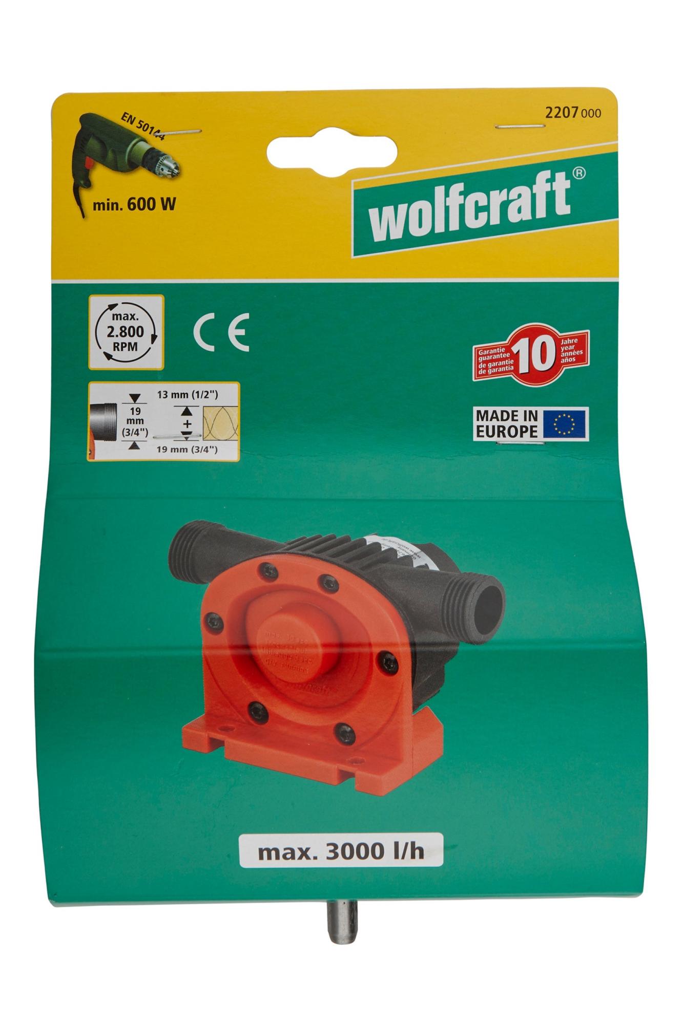 Pompe Auto Aspirante WOLFCRAFT Pour Perceuse 3000l H Leroy Merlin