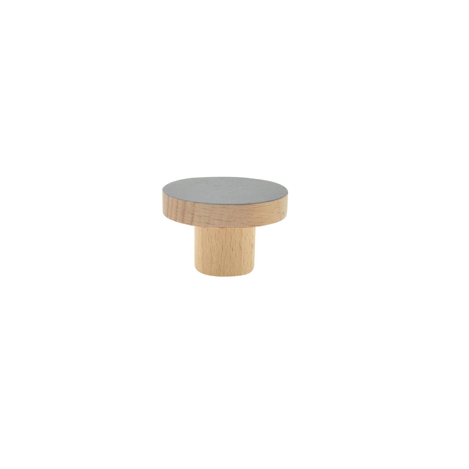 Bouton De Meuble Rond Bois Gris Fonc Peint Diam Mm Leroy Merlin