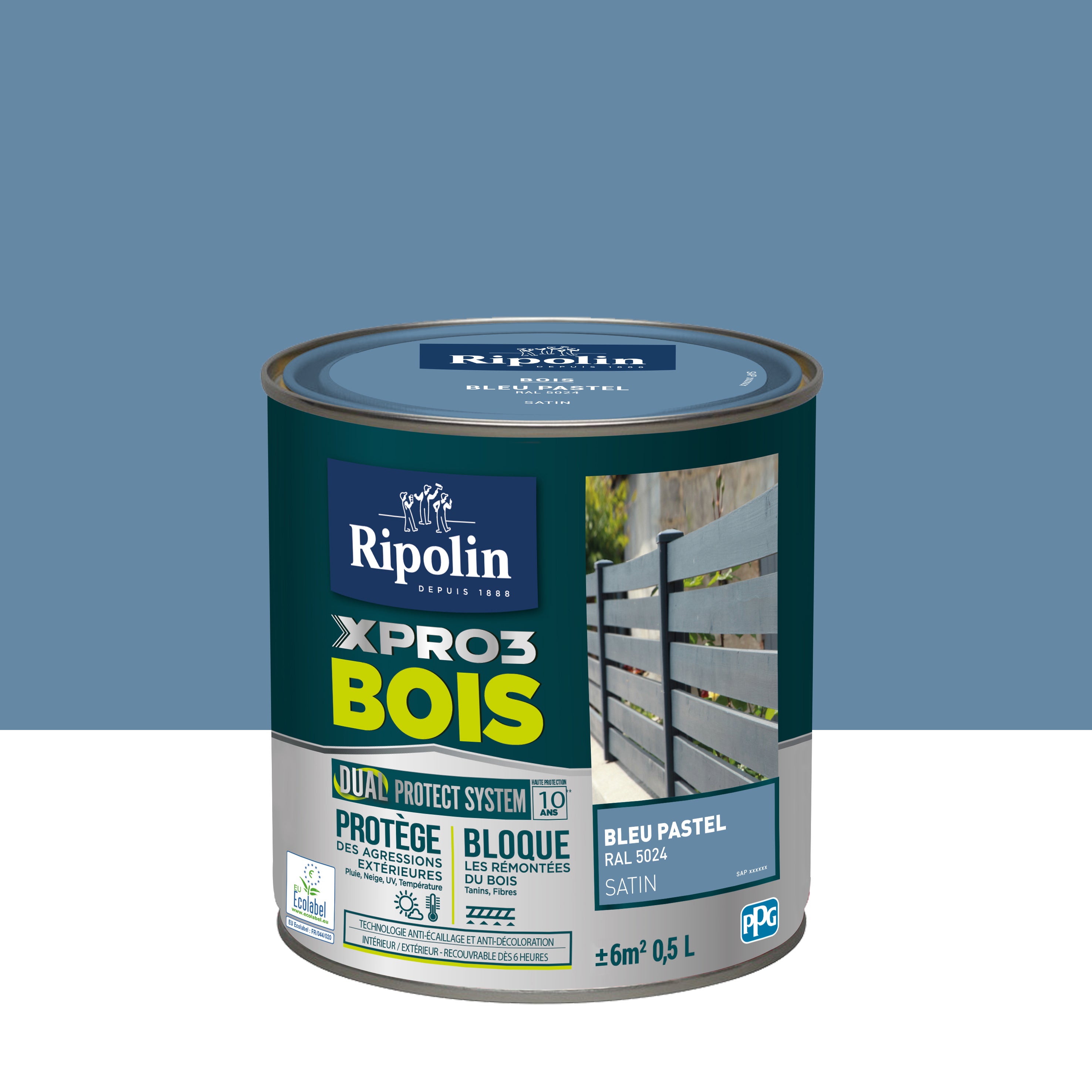 Peinture Ext Rieure Bois Xpro Ripolin Bleu Pastel Satin L Leroy