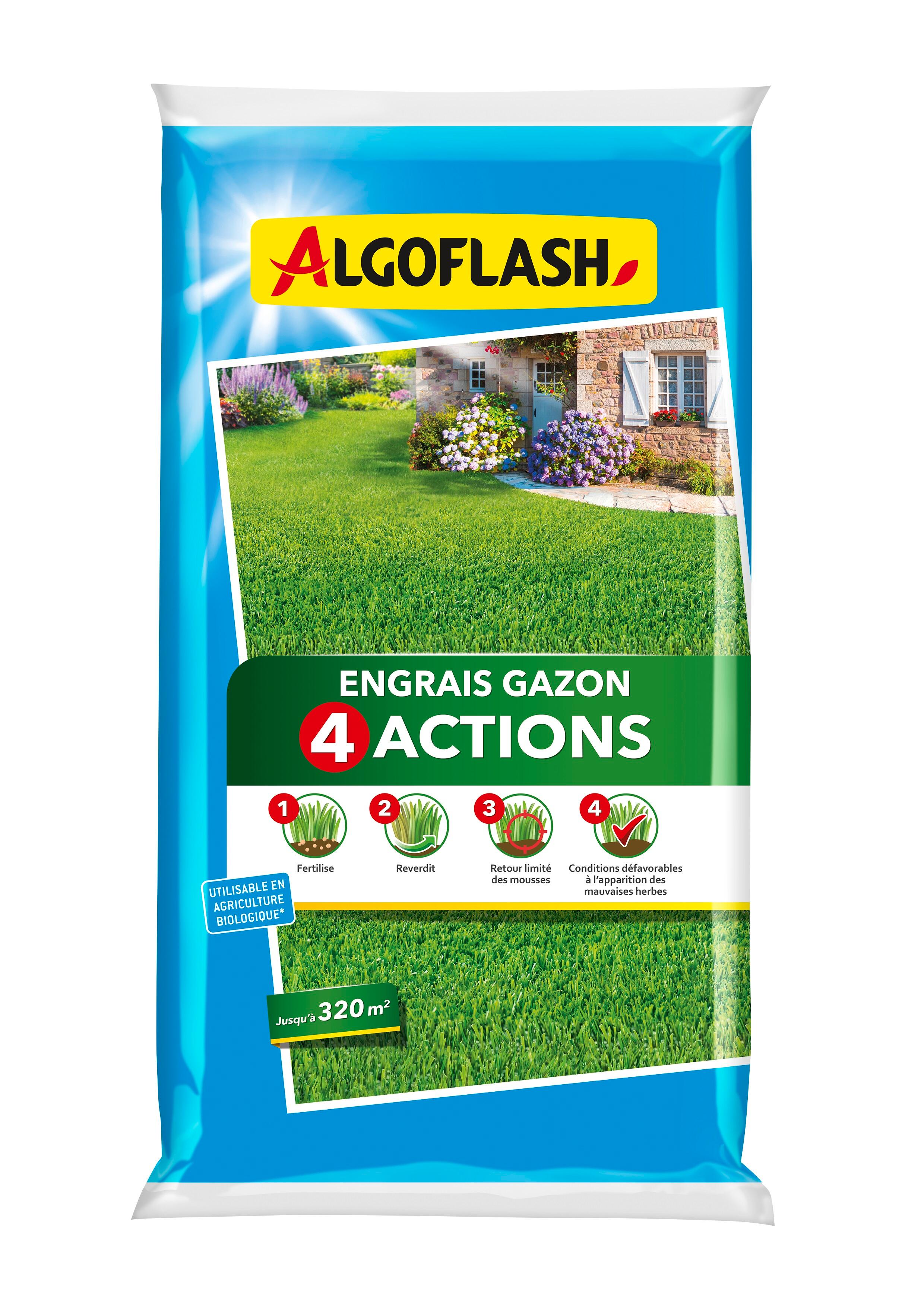 Engrais Gazon 4 Actions ALGOFLASH Leroy Merlin