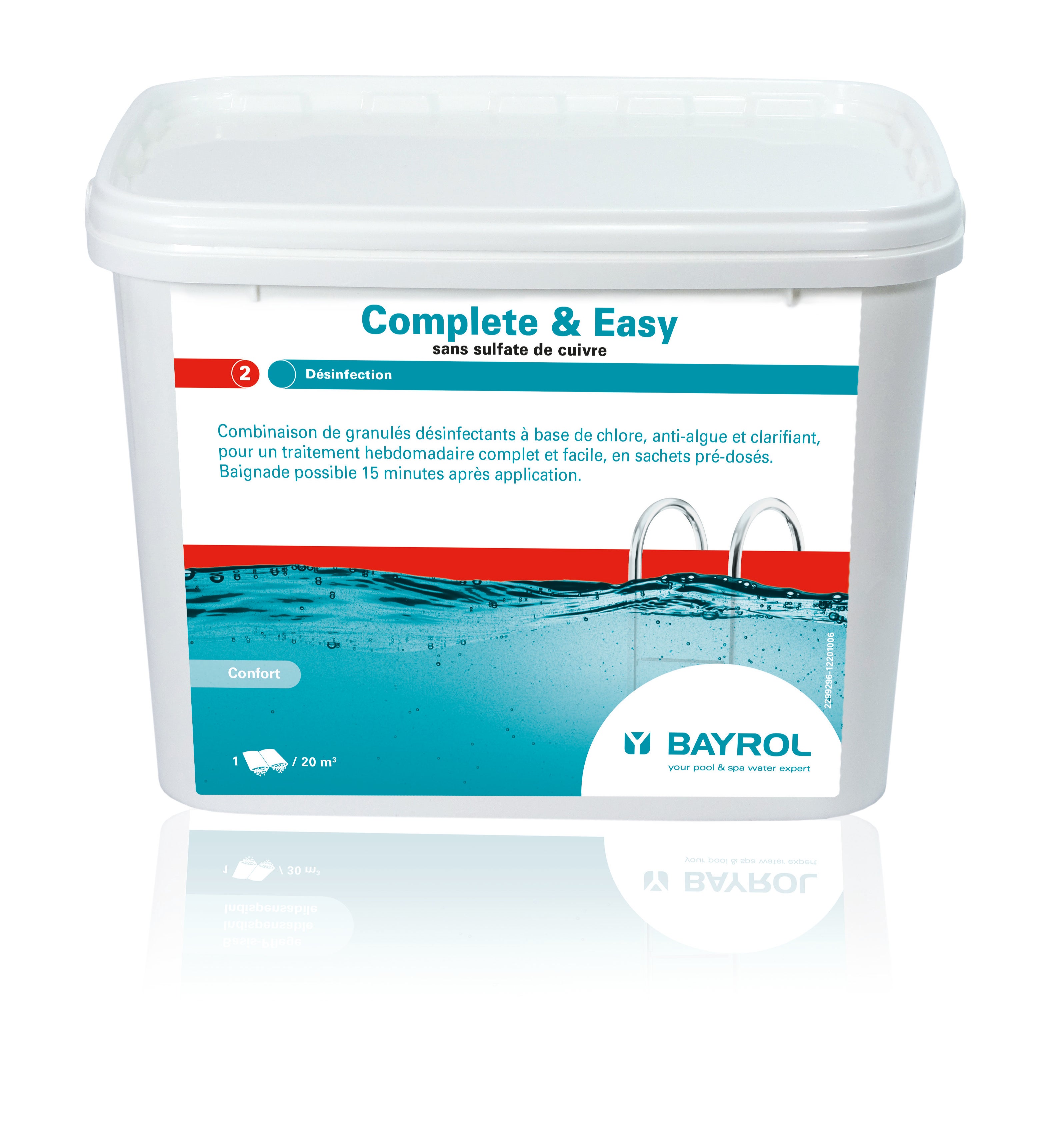 Désinfectant piscine BAYROL Complete Easy sachets pré dosés granulé