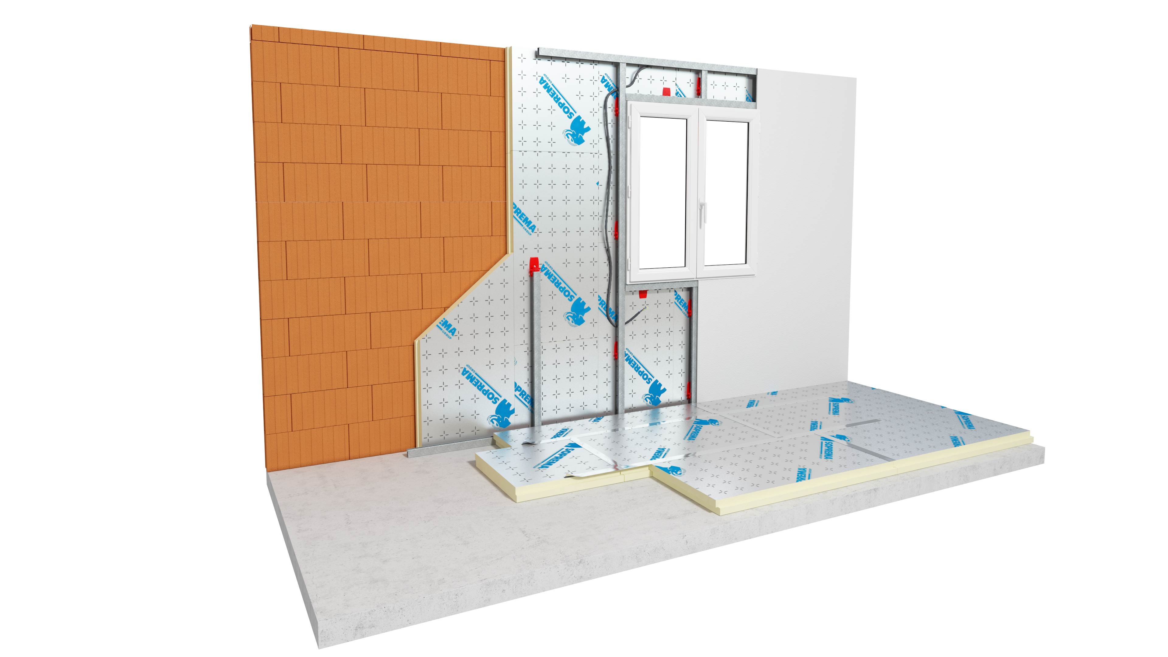 Panneau pour isolation polyuréthane et alu SOPREMA Ep 100mm 1 2x0 6m