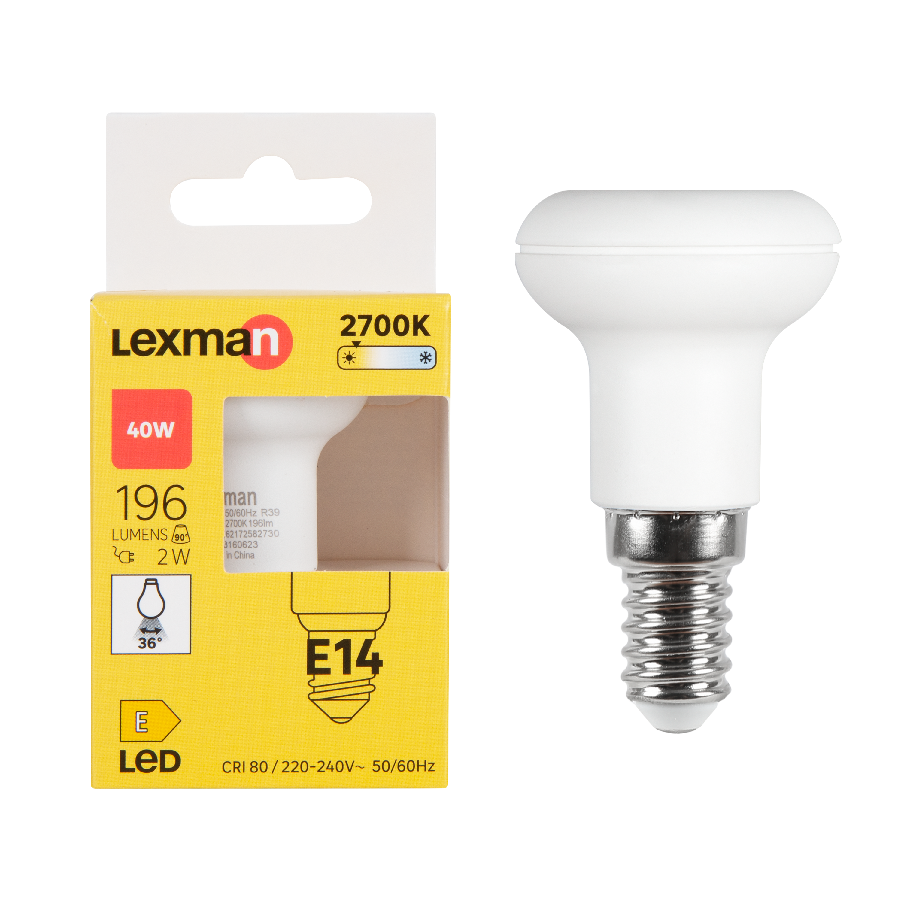 Ampoule led réflecteur E14 196lm 40W blanc chaud LEXMAN Leroy