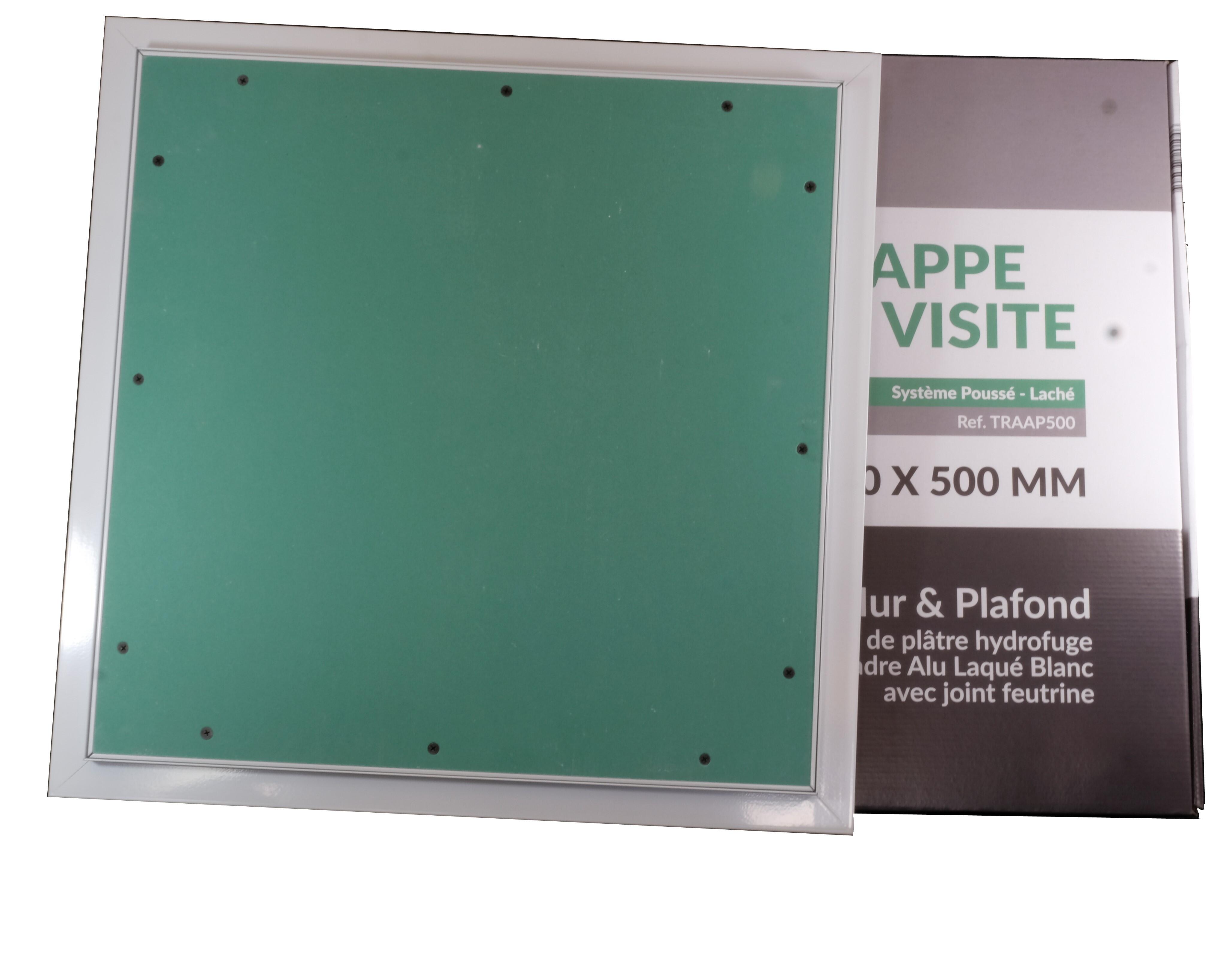 Trappe de visite alu plâtre 500 x 500mm Leroy Merlin