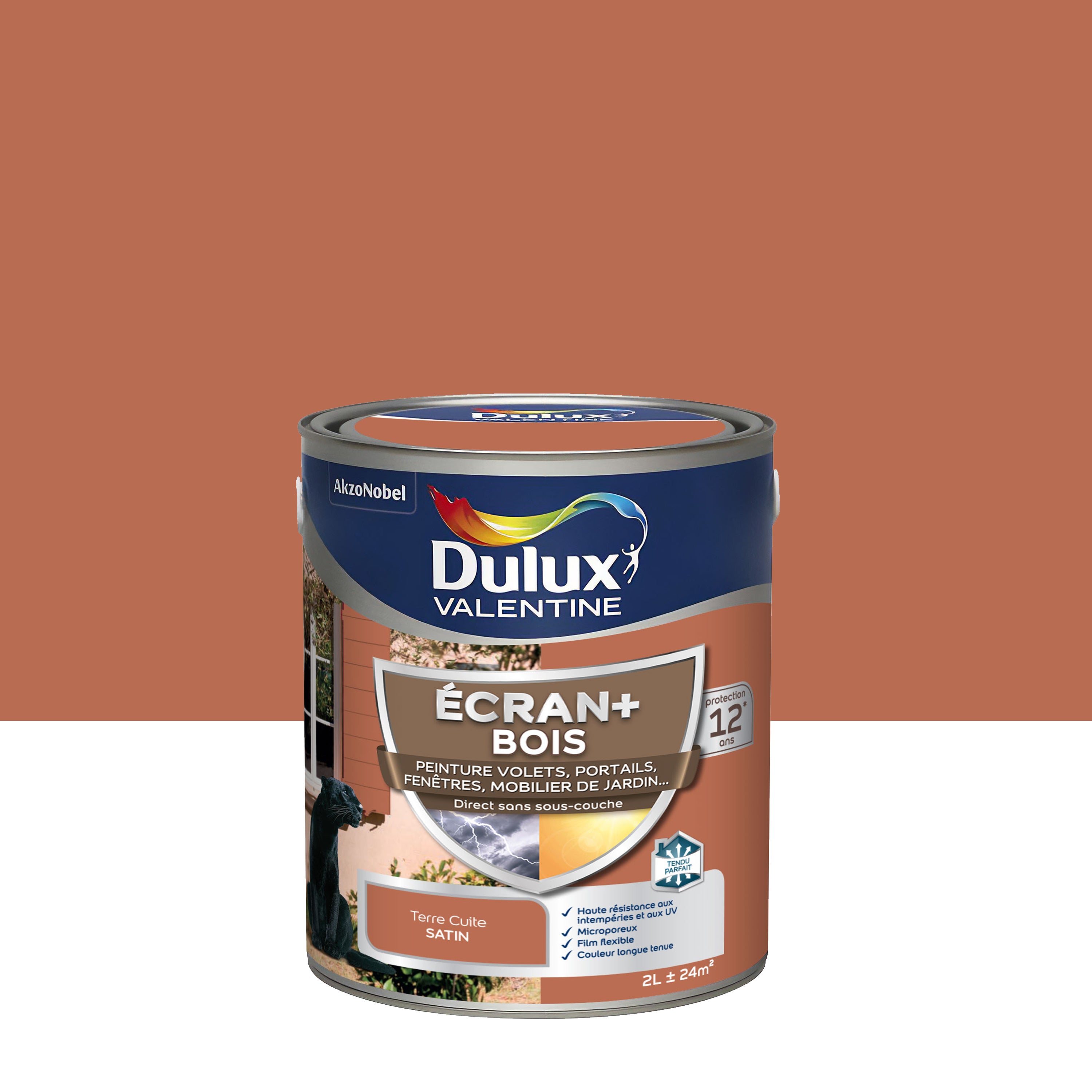 Peinture Ext Rieure Bois Ecran Dulux Valentine Terre Cuite Satin L