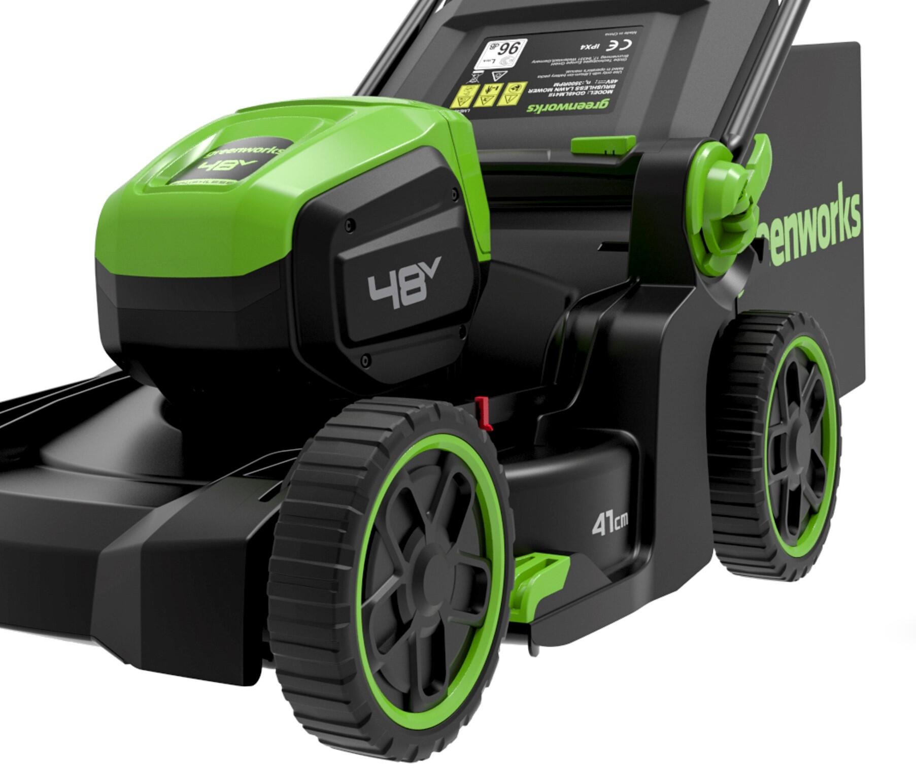 Tondeuse Sur Batterie Greenworks Gd Lm Iik V L Cm Leroy Merlin