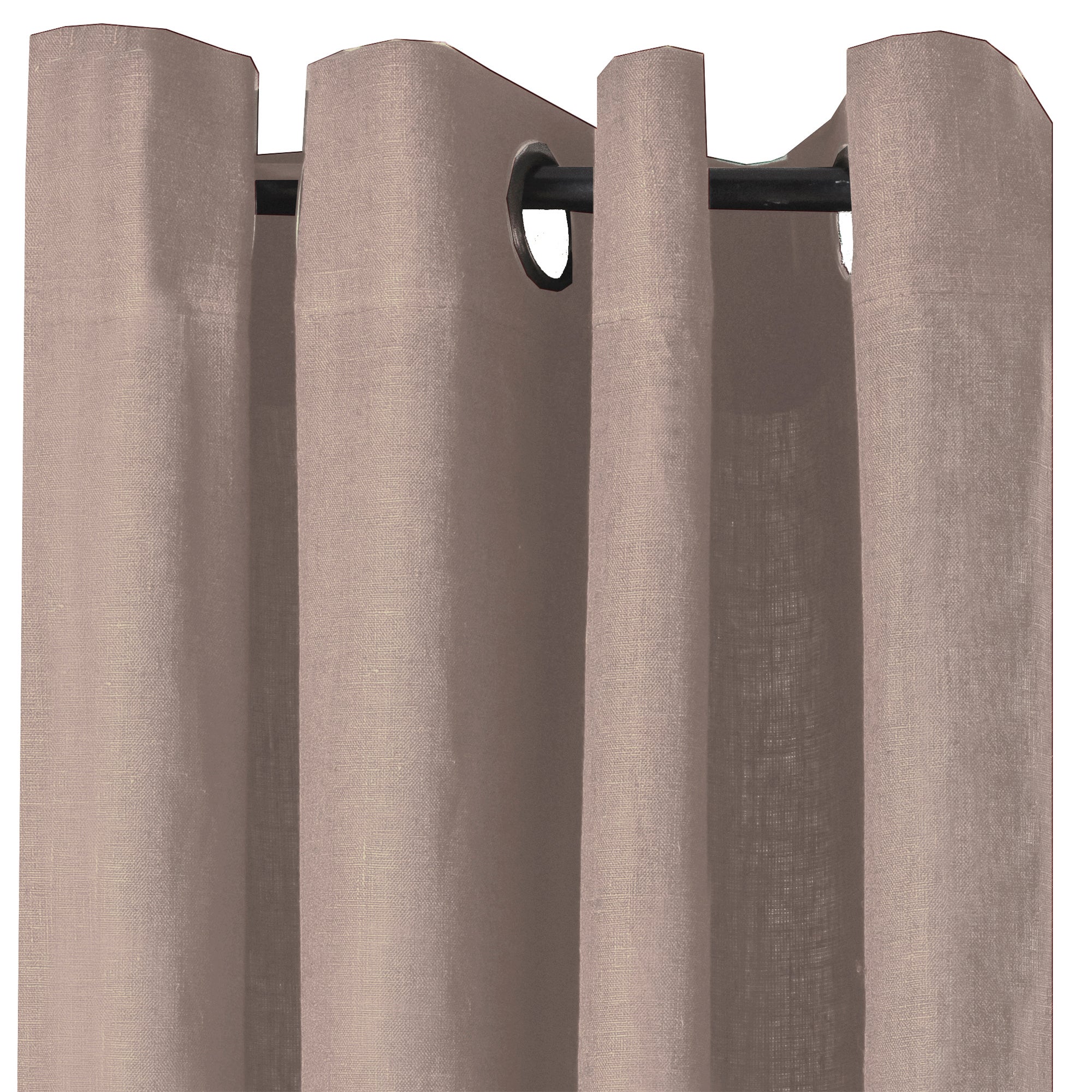 Rideau Tamisant Lin Taupe L 140 X H 250 Cm Leroy Merlin