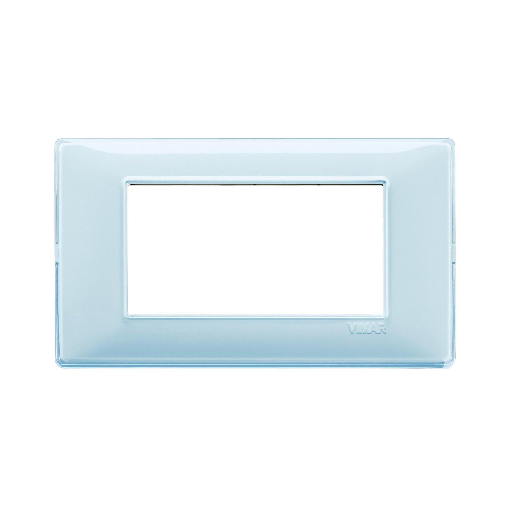 Placca VIMAR Plana 4 Moduli Azzurro Acqua Leroy Merlin