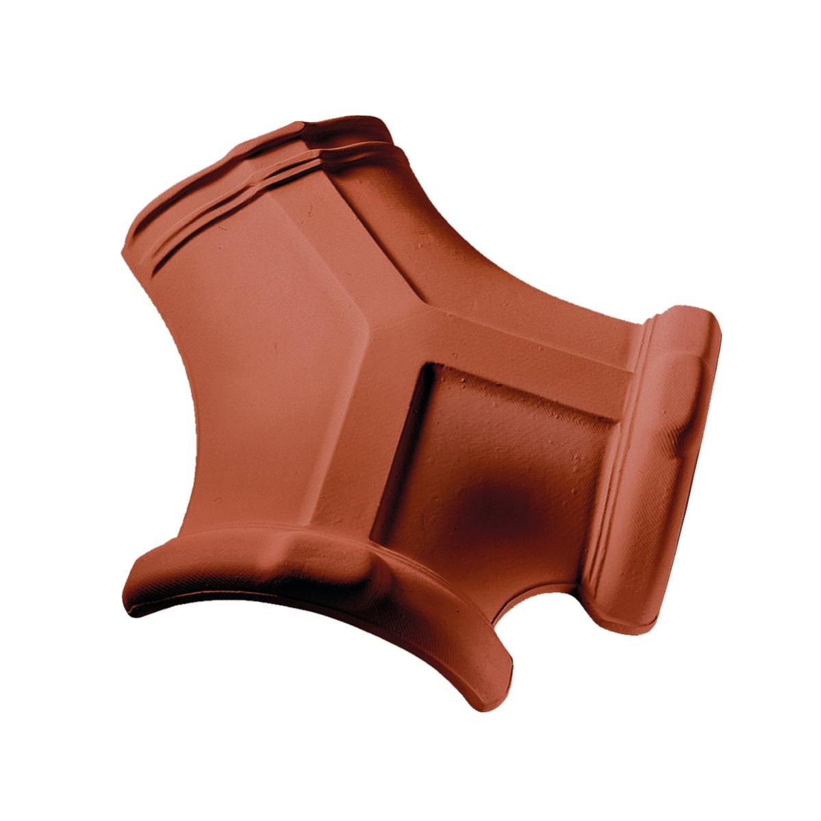 Colmo A Tre Vie Per Tegola Portoghese In Terracotta X Cm Rosso