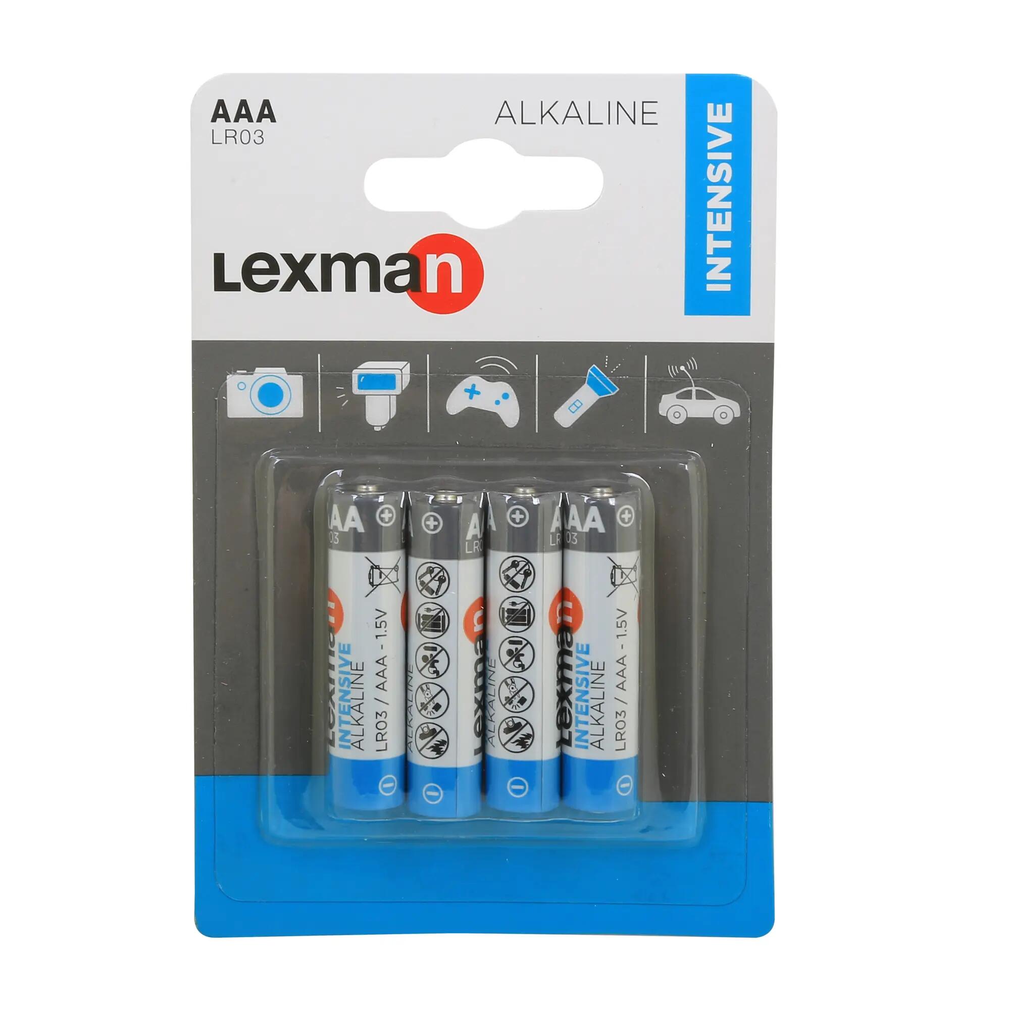 Pila Alcalina AAA LEXMAN 844988 4 Batterie Leroy Merlin