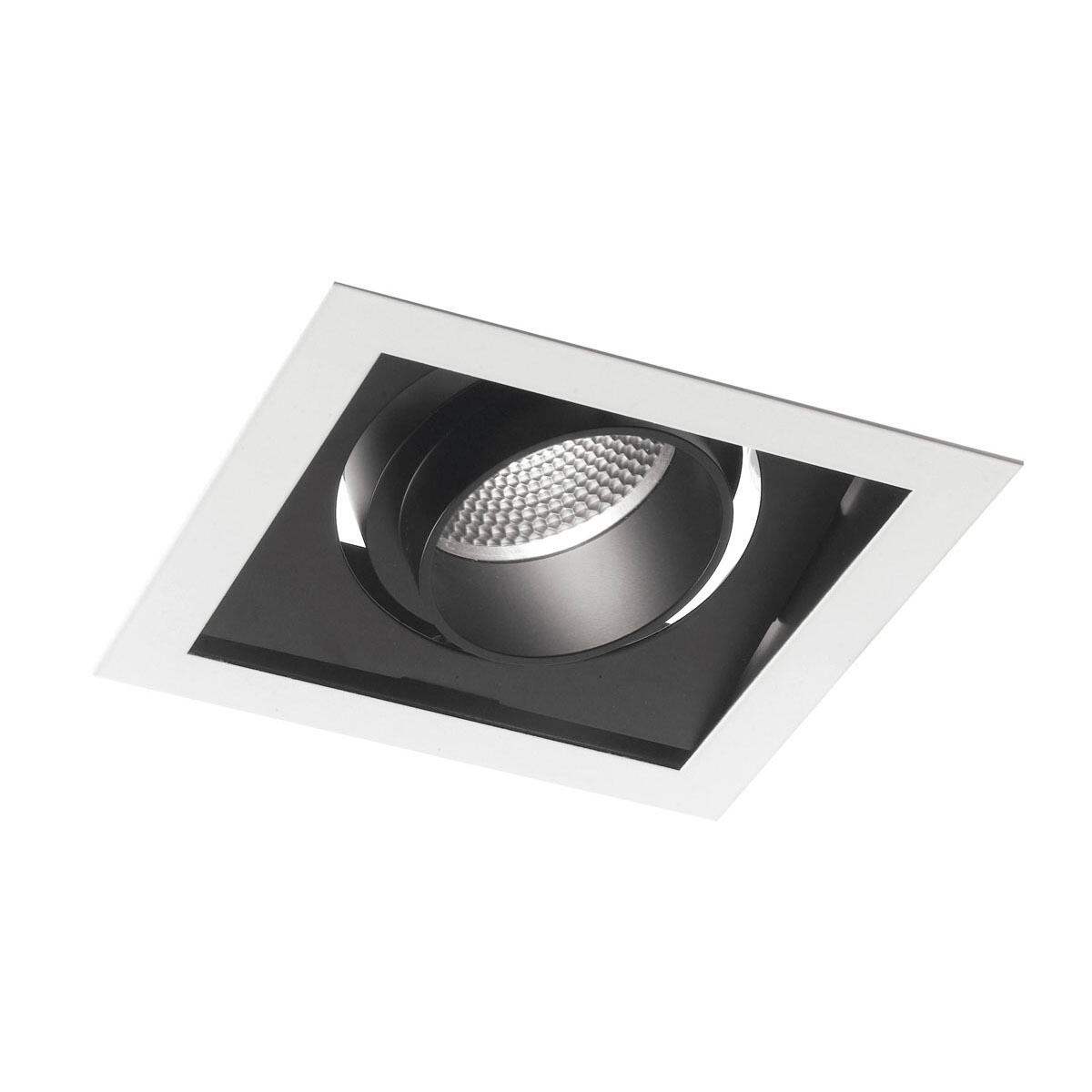 Faretto Da Incasso Led Apollo Quadrato Bianco Orientabile Foro Incasso