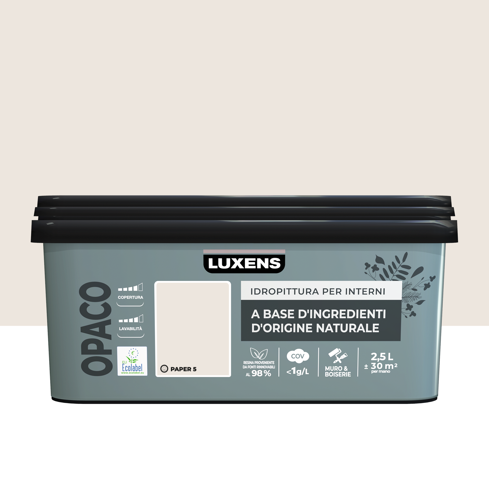 Pittura Per Interni Lavabile Luxens Beige Paper Opaco L Leroy