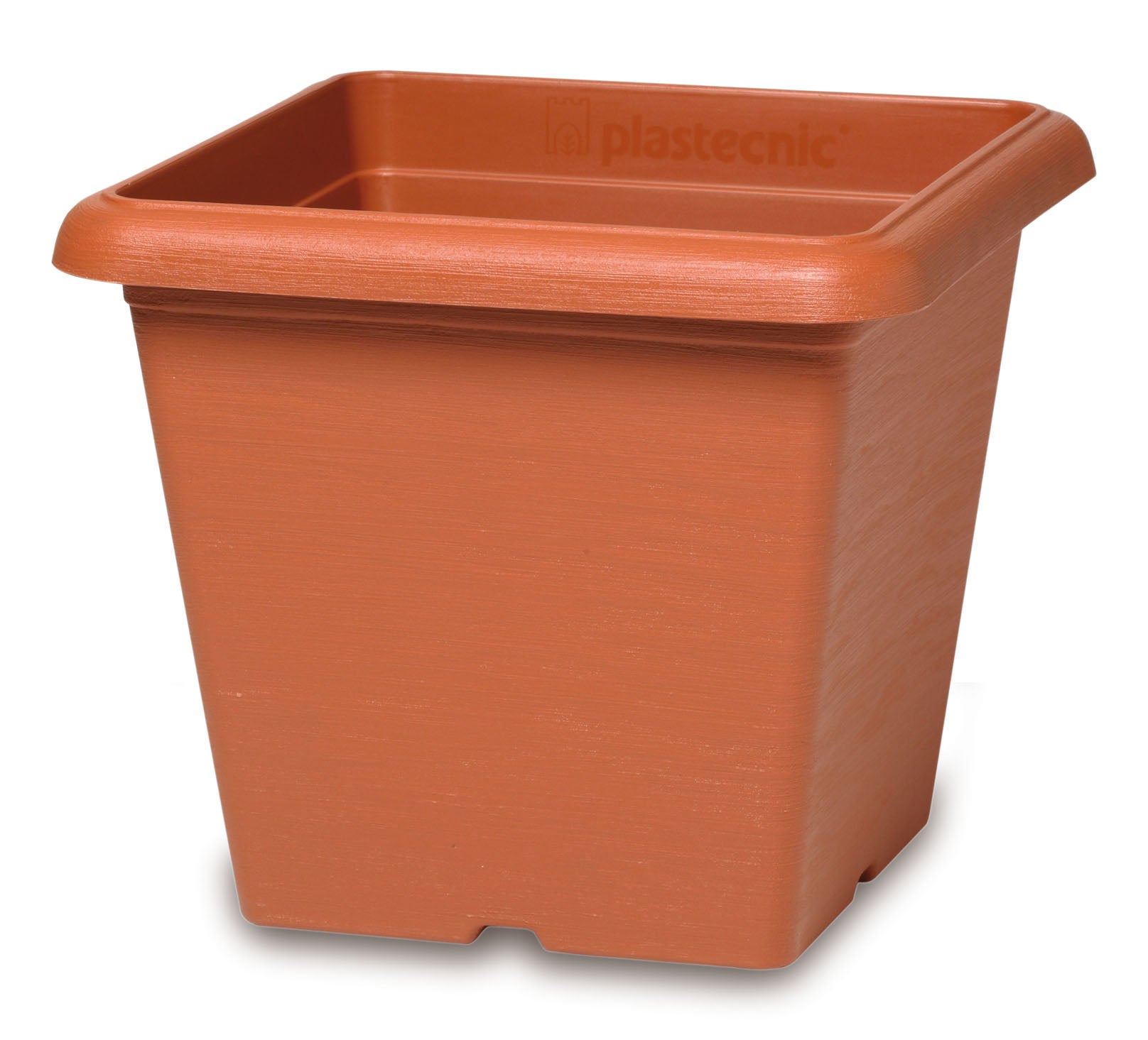 Vaso Terrae Vaso Quadro In Polipropilene Colore Terracotta H 40 7 Cm L