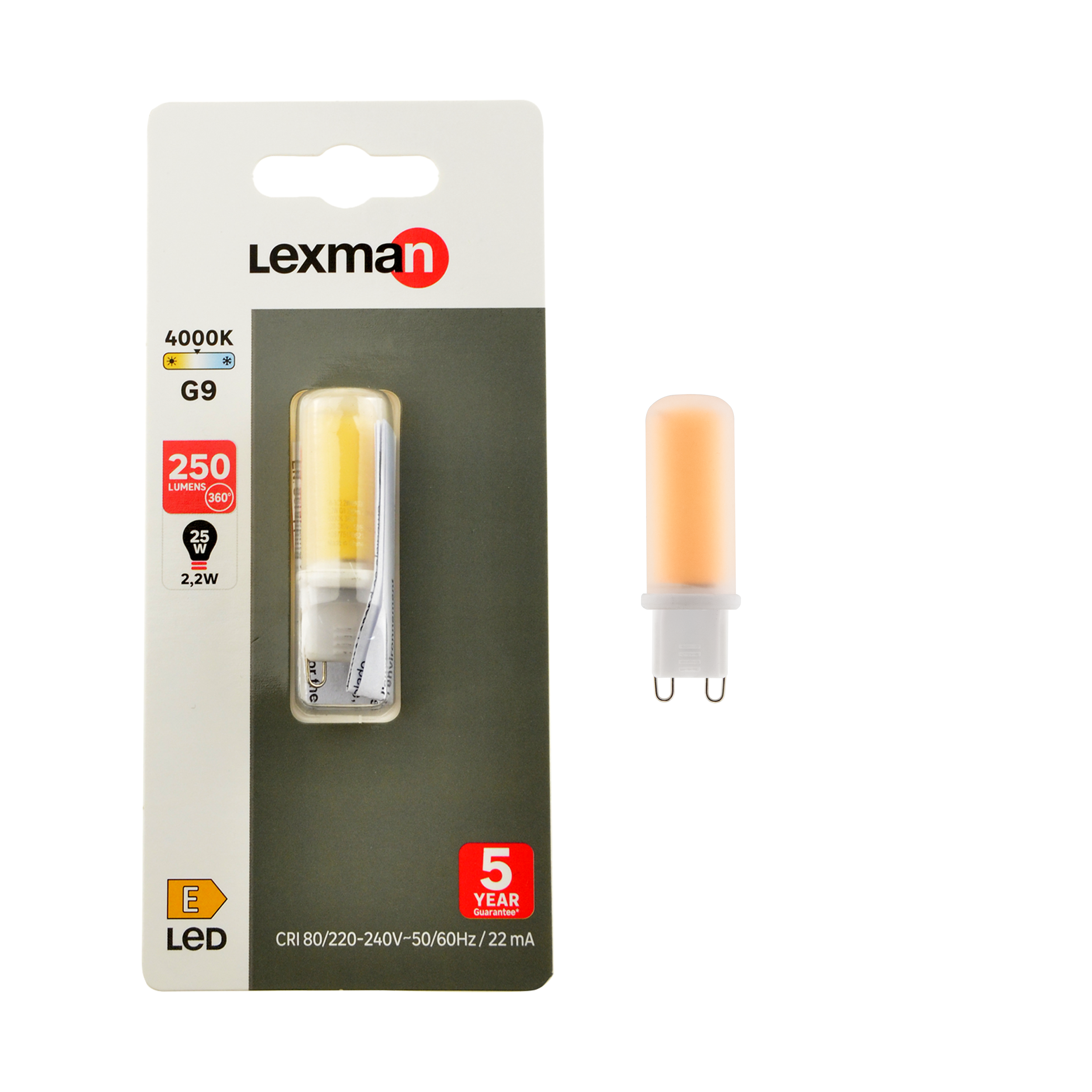 Żarówka LED G9 2 2 W 25 W 250 lm Neutralna biel Lexman Leroy Merlin