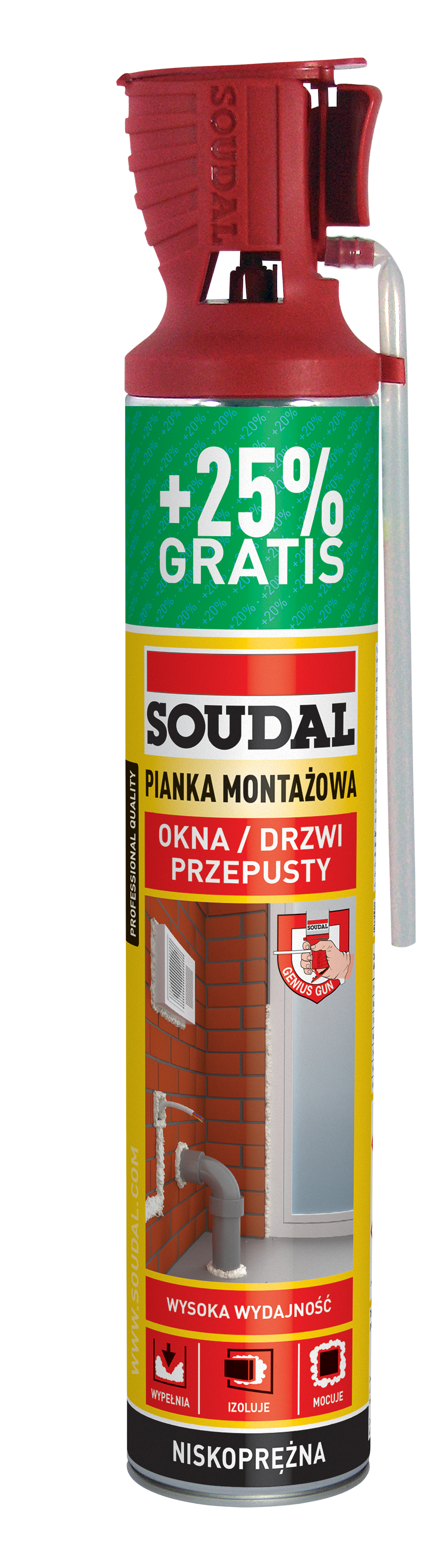 Piana montażowa Genius Gun 500 ml 25 Soudal Leroy Merlin