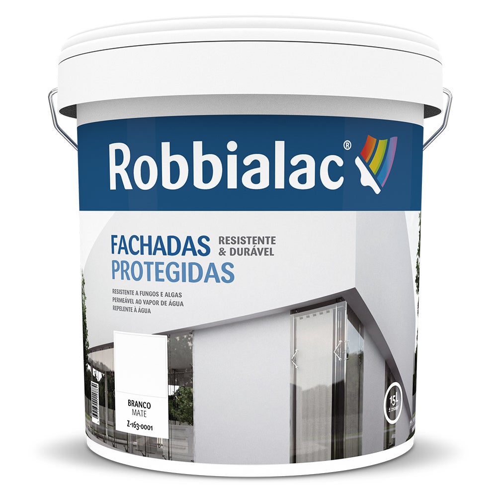 Tinta Mate Exterior FACHADA BRANCO 15L ROBBIALAC Leroy Merlin