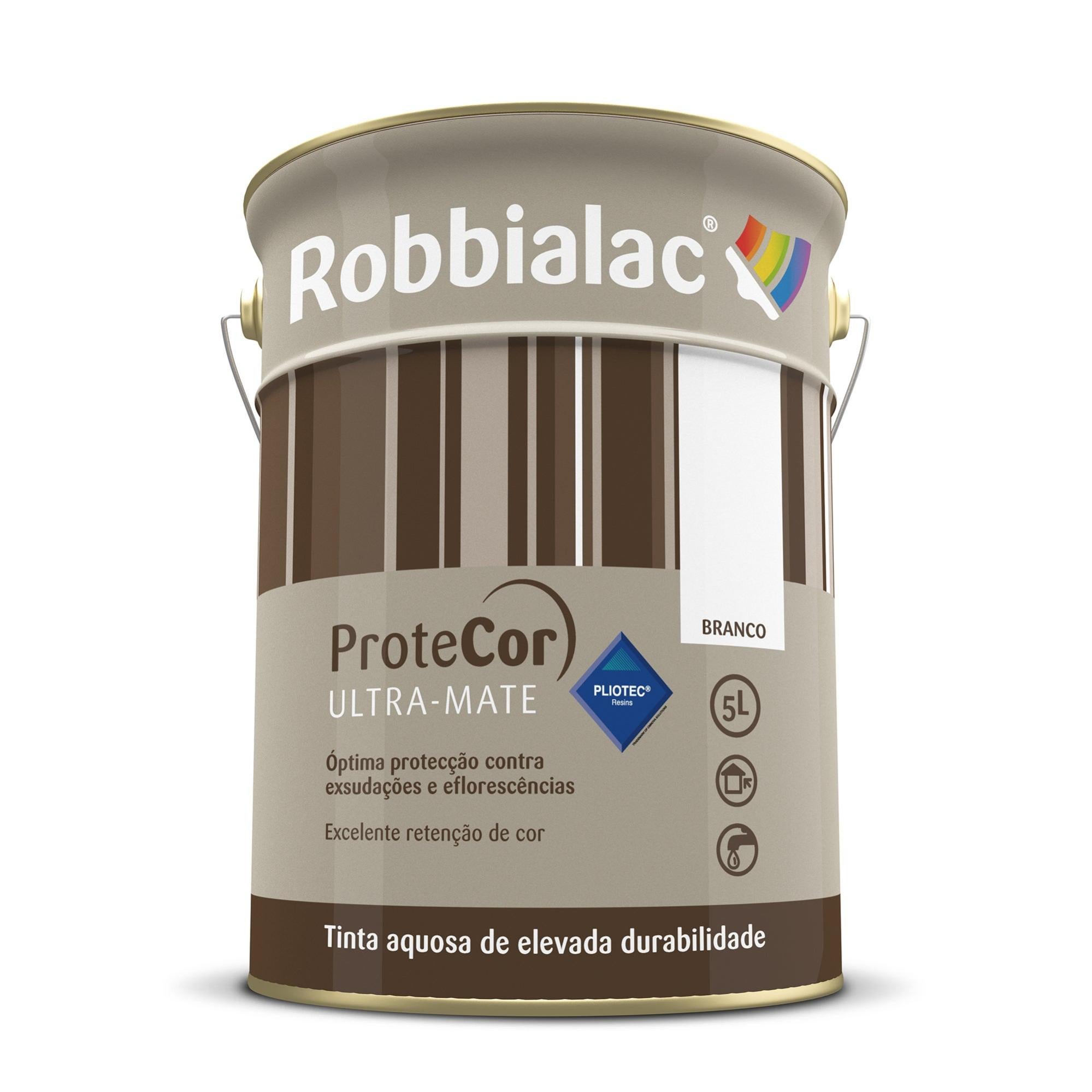 Tinta Mate Exterior Protec Cor Branco L Robbialac Leroy Merlin