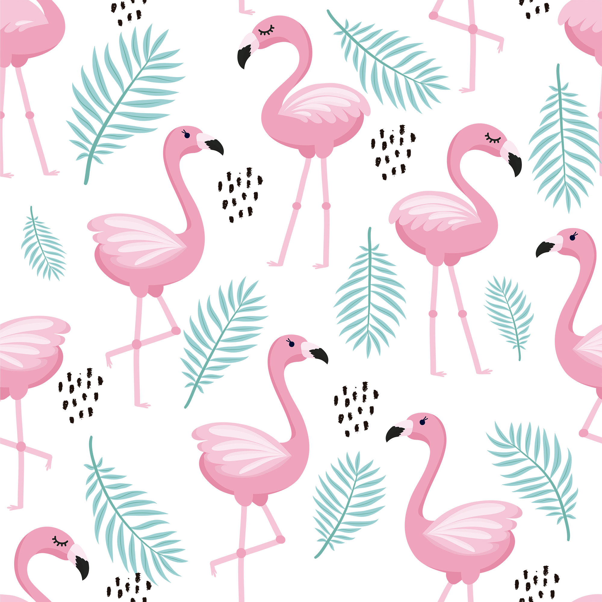 Papel De Parede Adesivo FLAMINGO ROSA Leroy Merlin