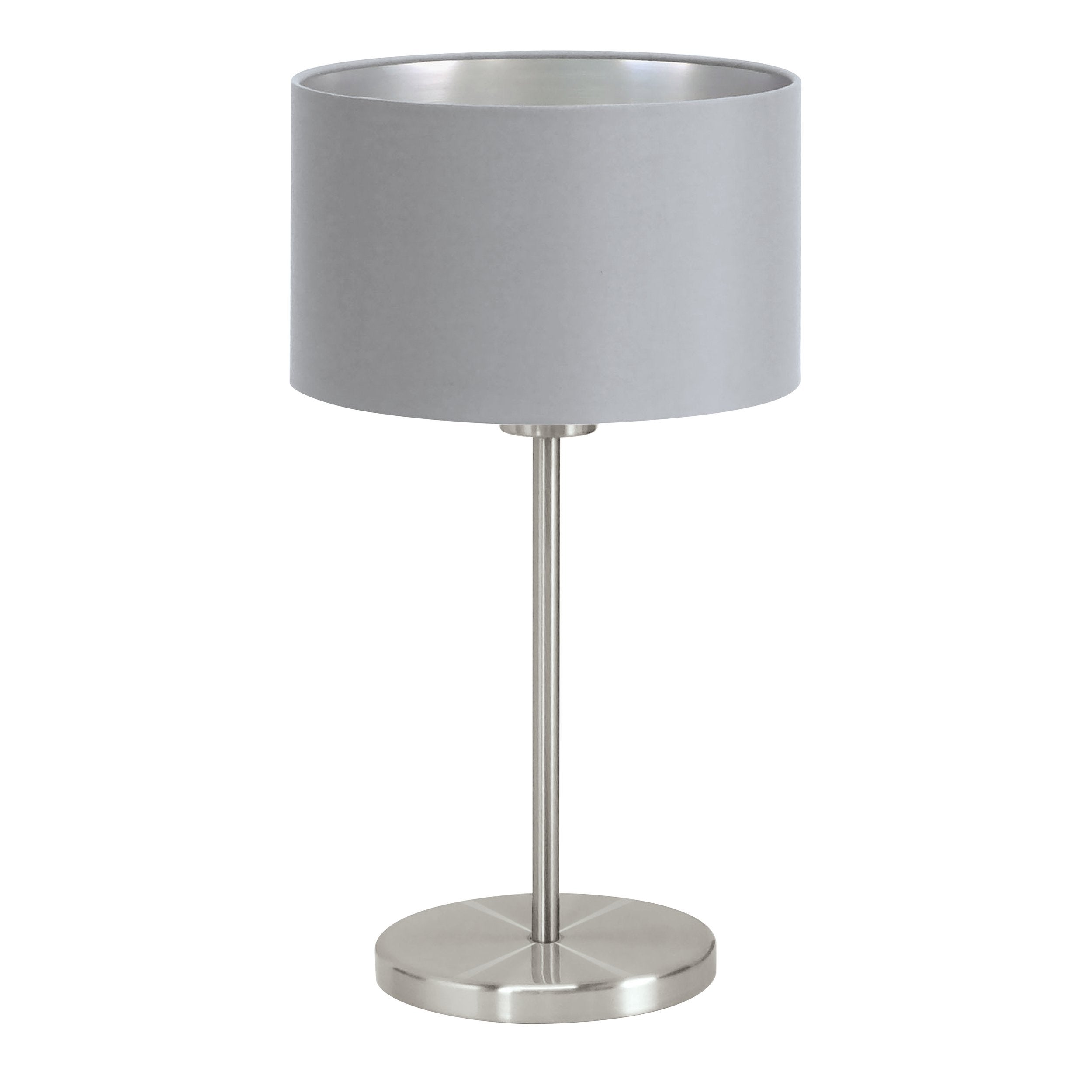 Luminaire De Table Eglo Lampe Poser Maserlo E X W En Acier Nickel