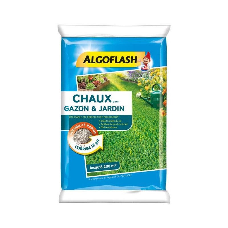 ALGOFLASH Lime Per Prato E Giardino 10 Kg Leroy Merlin