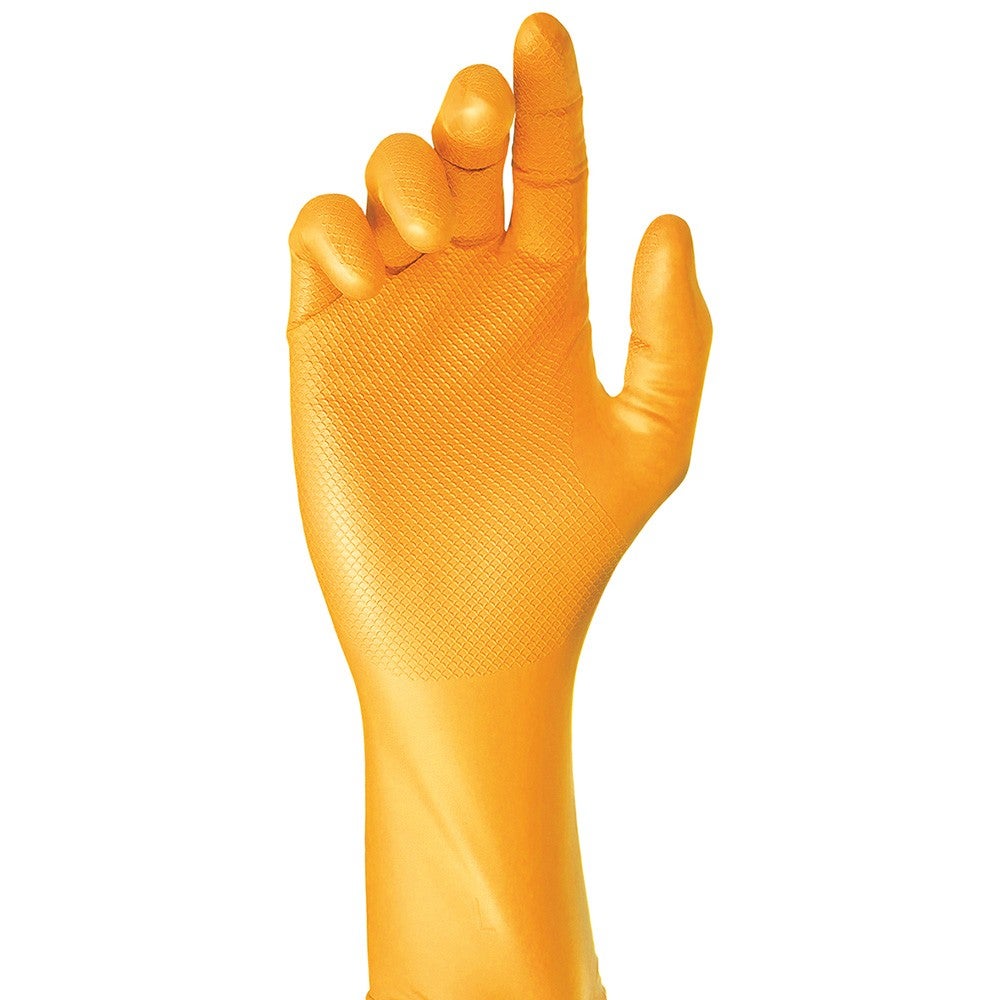 Bo Te De Gants Jetables En Nitrile Orange Sans Poudre Taille Juba