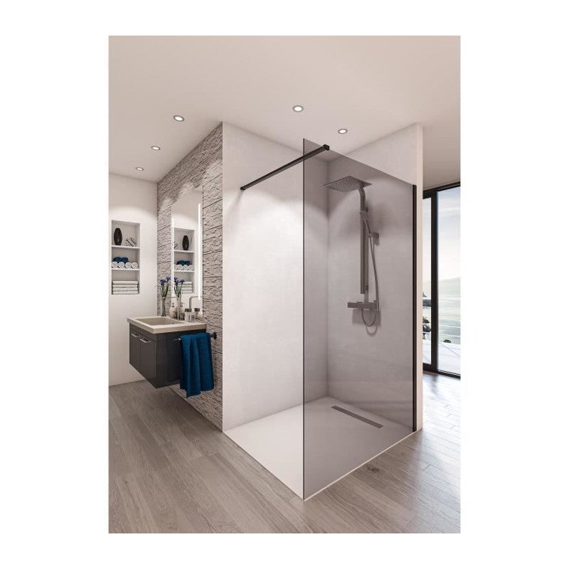 Saint Gobain Paroi De Douche En Kit Balearesgrey Verre Timeless Mm