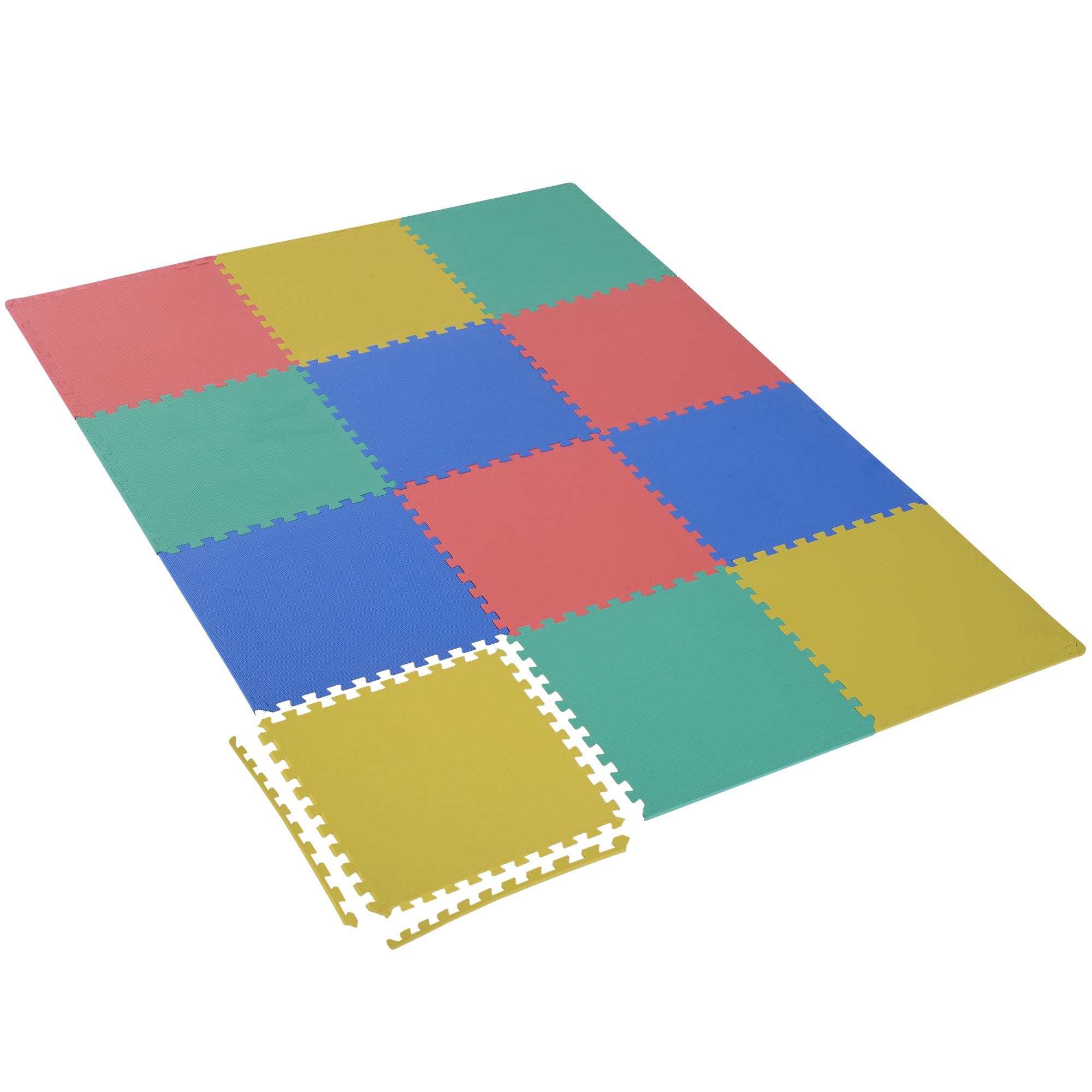 Tapis Interconnectables En Mousse Multicolore Leroy Merlin