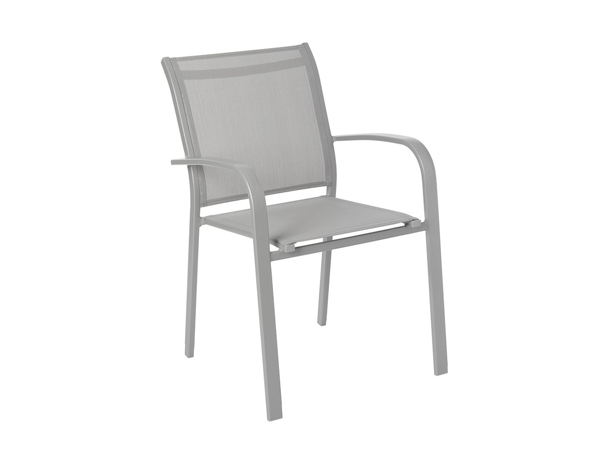 Fauteuil De Jardin Empilable Alu Essentia Galet silver Hespéride