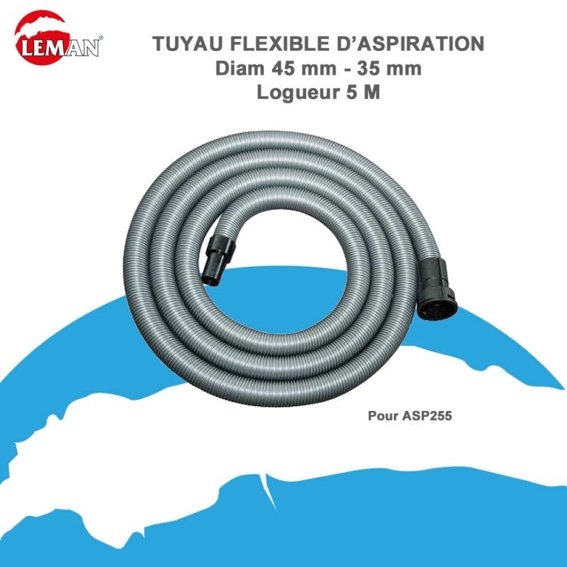 Tuyau Flexible D Aspiration D 45 35mm 5m Leman Leroy Merlin