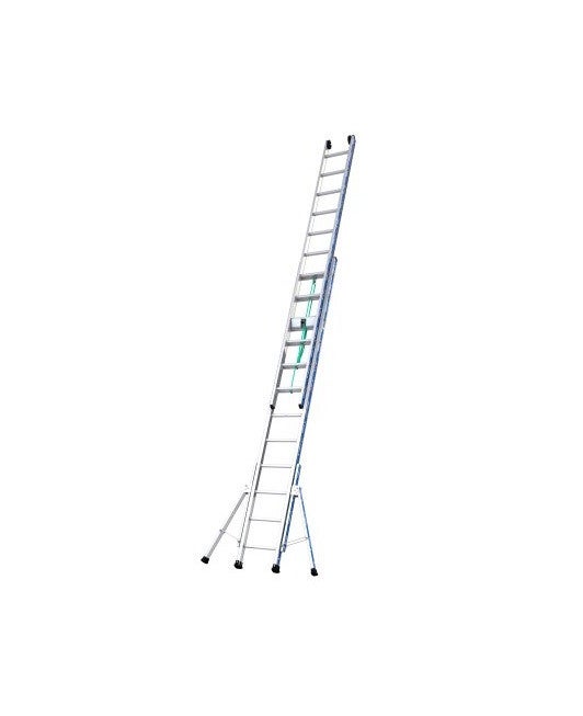 Tubesca Echelle coulisse à corde en Alu 2x12 échelons accès 6 95 m