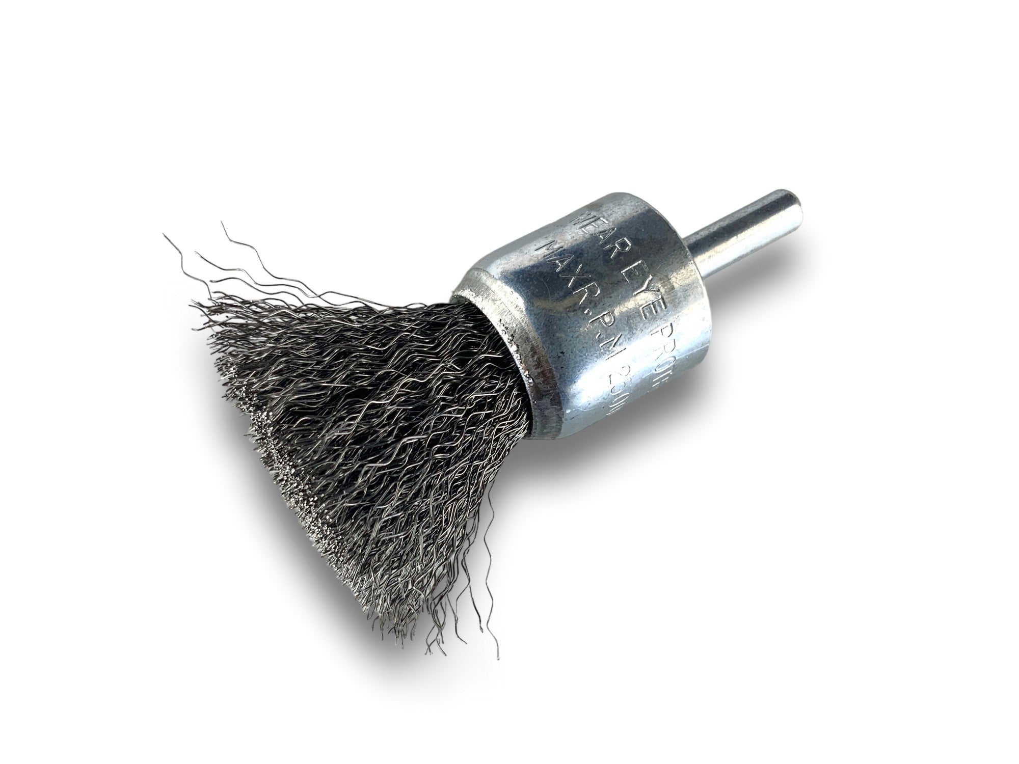 Brosses rotatives métalliques en bout Ø 22 mm Forme pinceau sur tige