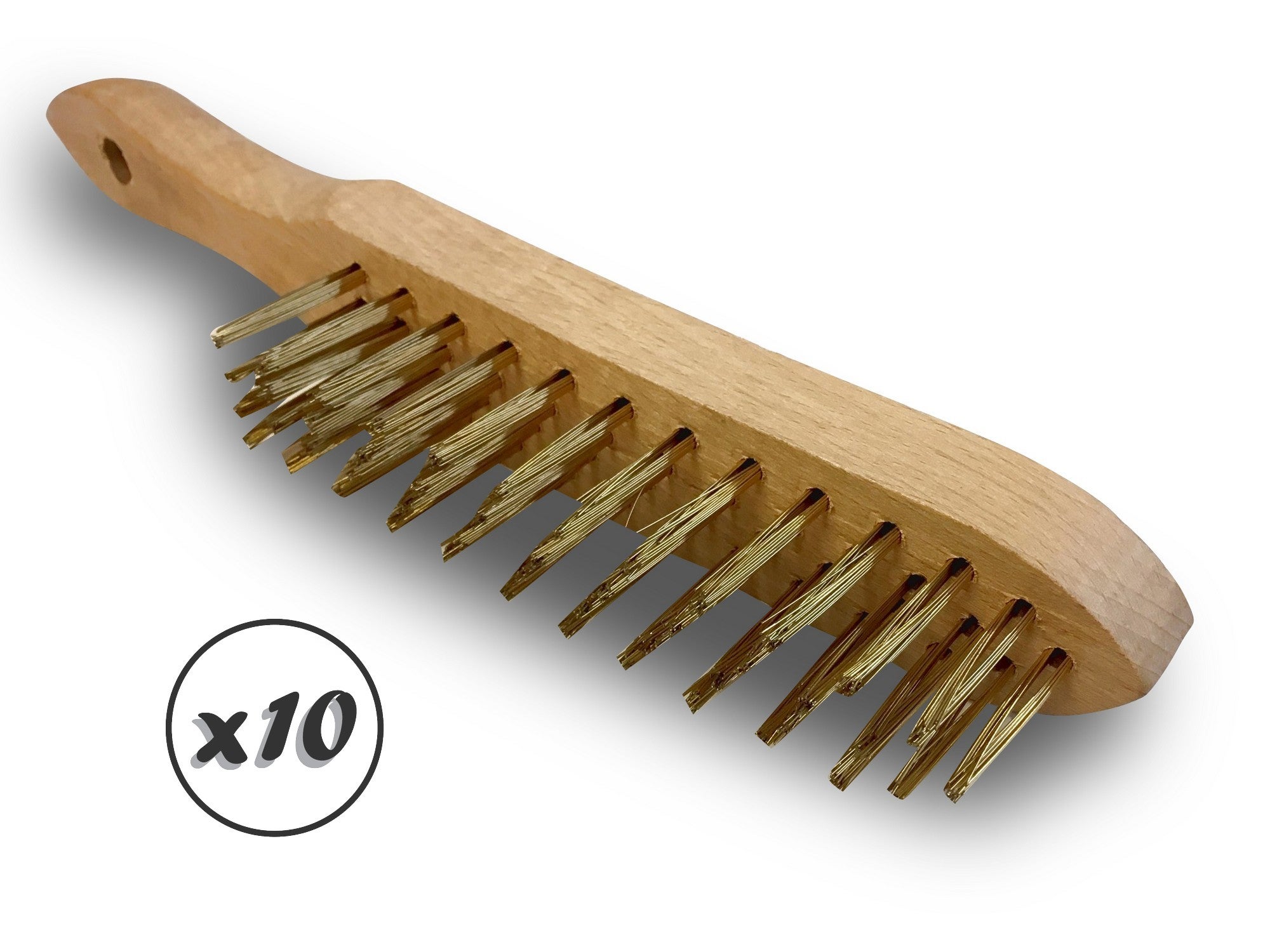 Brosse métallique à main professionnelle Lot de 10 4 rangs fils