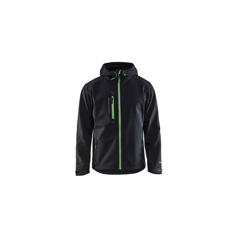 Veste softshell à capuche 9942 Noir vert Blaklader Leroy Merlin