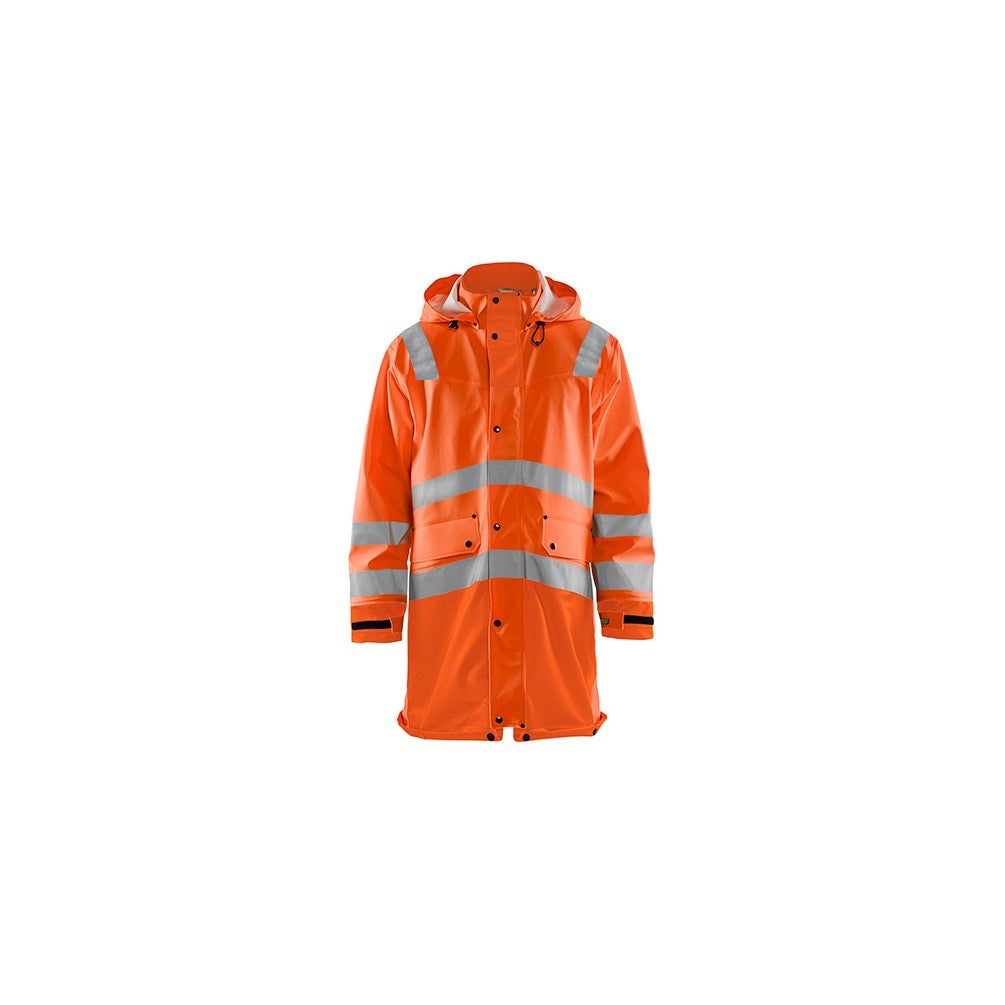 Manteau De Pluie Haute Visibilit Niveau Orange Fluo