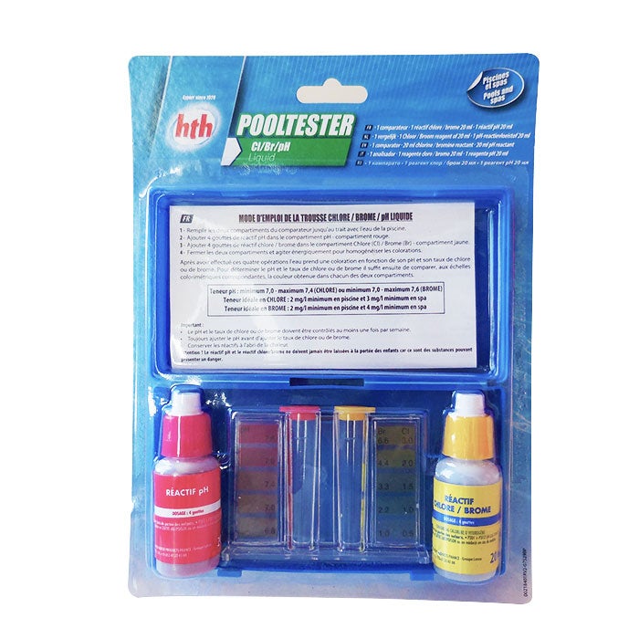 Trousse D Analyse Pooltester Chlore Brome PH Liquide HTH Leroy