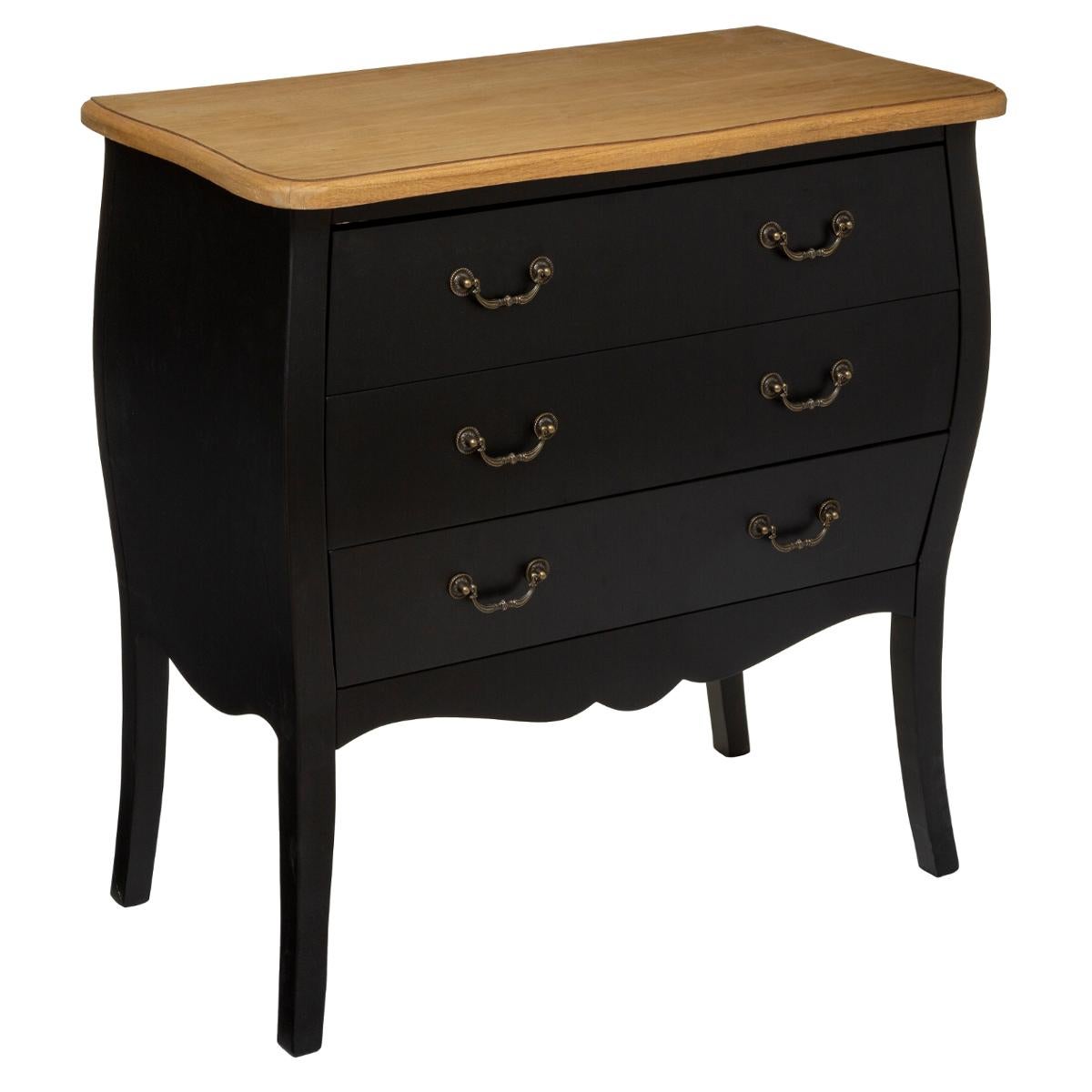 Commode Tiroirs Chrysa Noir Atmosphera Leroy Merlin