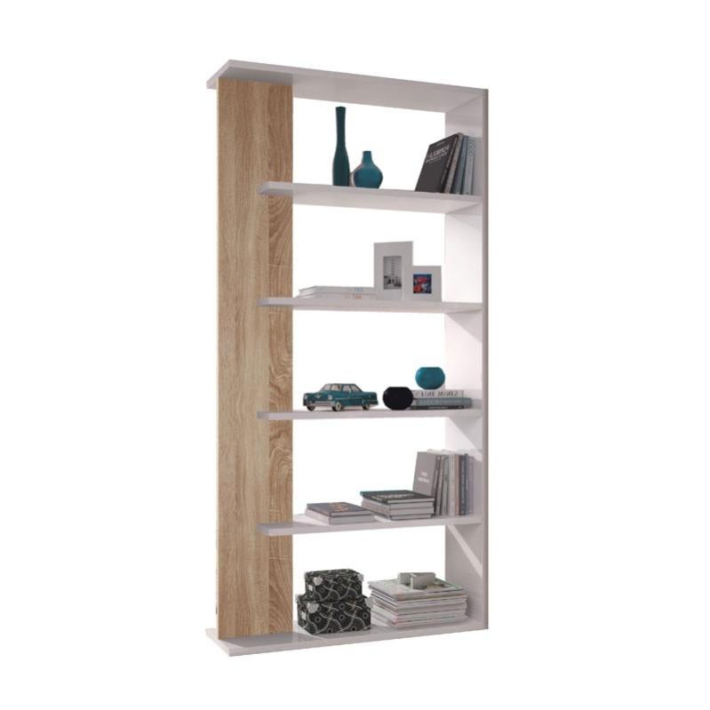 Librer A Abierta De Dise O De Roble Blanco Cm X X H Leroy