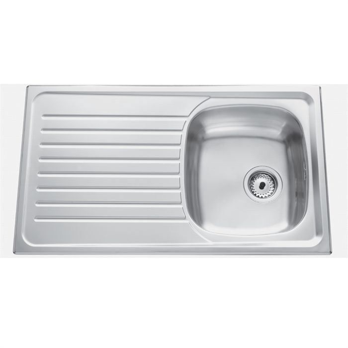 EWI Evier Cuisine A Encastrer 1 Bac 1 Egouttoir Agate Inox Nid