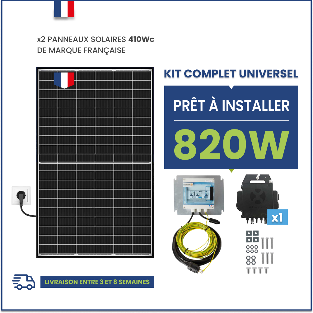 Kit Solaire Autoconsommation Français 830W Micro onduleur APS