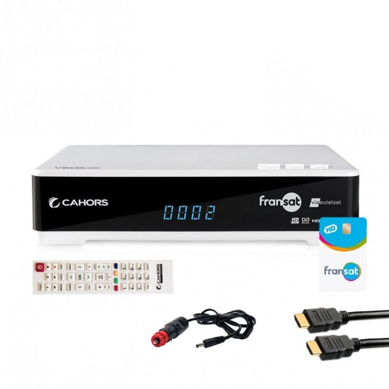 Pack CAHORS Récepteur TV satellite Full HD Carte FRANSAT PC6 Câble