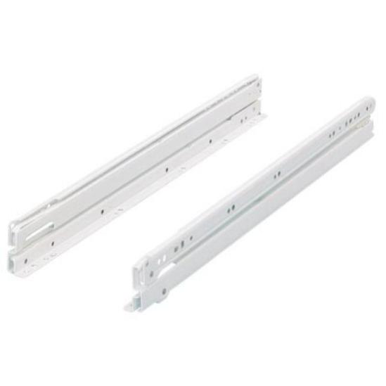 Paire de coulisses à galets sortie totale FR6142 HETTICH Blanc