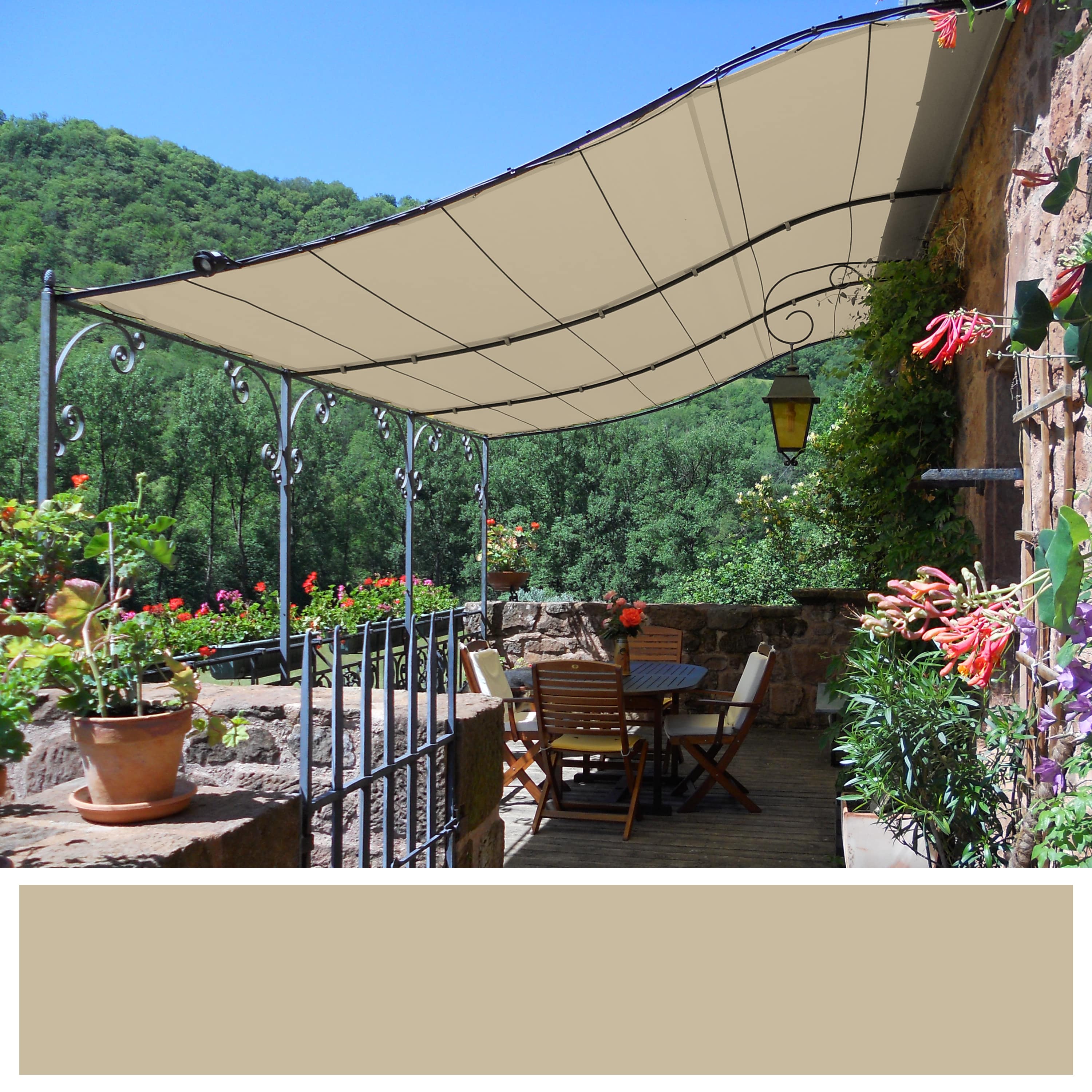 Toile D Ombrage Pour Pergola Type B Che X M En Tissu Pvc