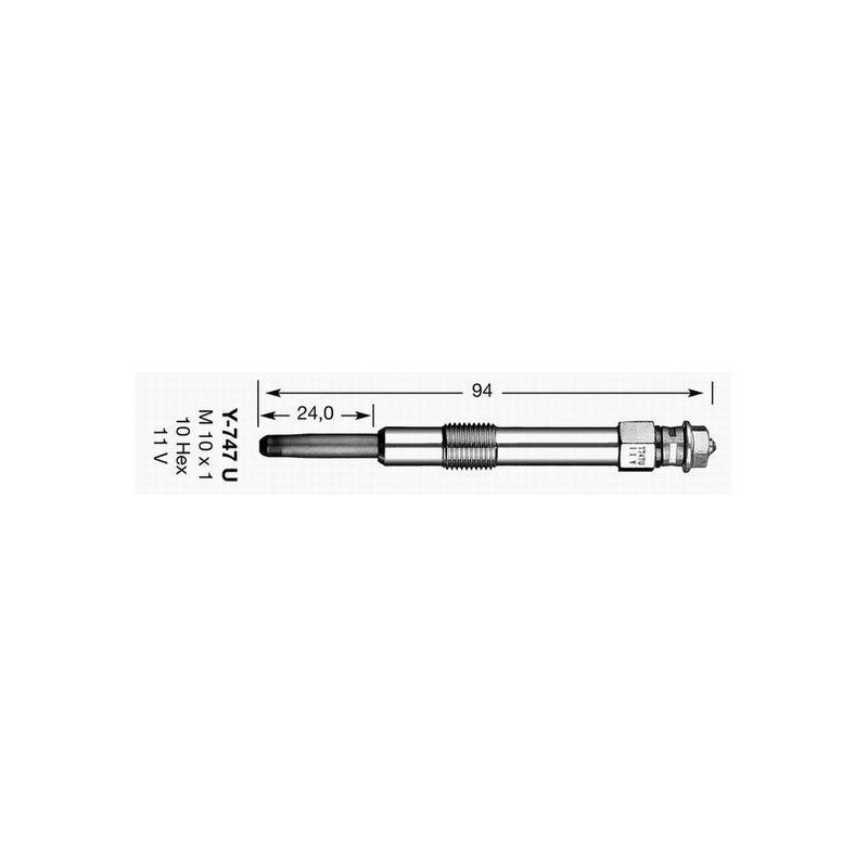 Bougie De Prechauffage NGK Y 747U DP26 Leroy Merlin